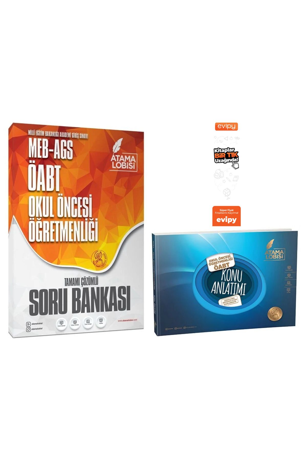 Atama Lobisi 2025 ÖABT MEB-AGS Okul Öncesi Öğretmenliği Soru Bankası + Konu Anlatımı 2 Kitap Ayraç Hediyeli