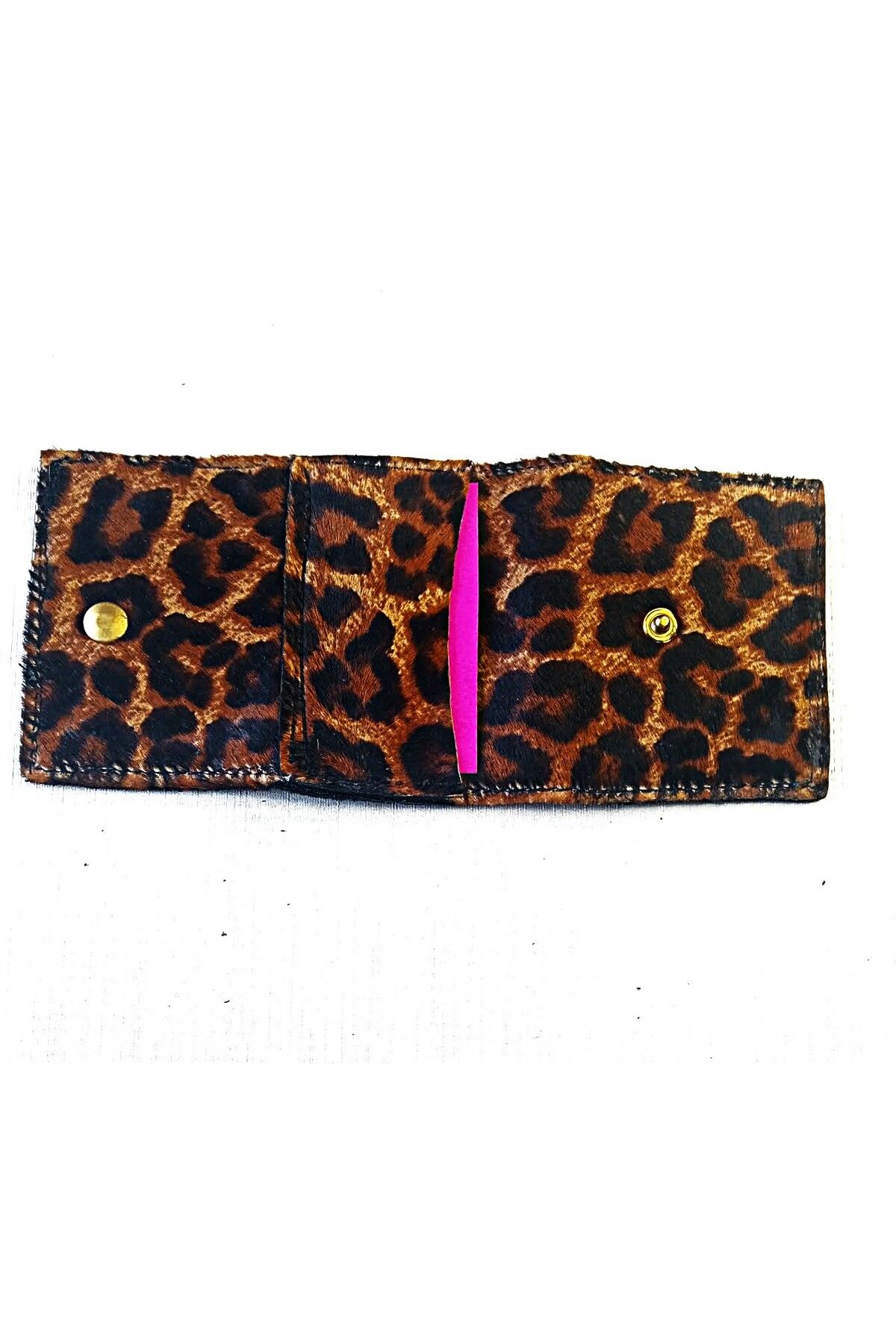 FEHANDEN COLLECTİON Leopar desenli, hakiki deri kartlık