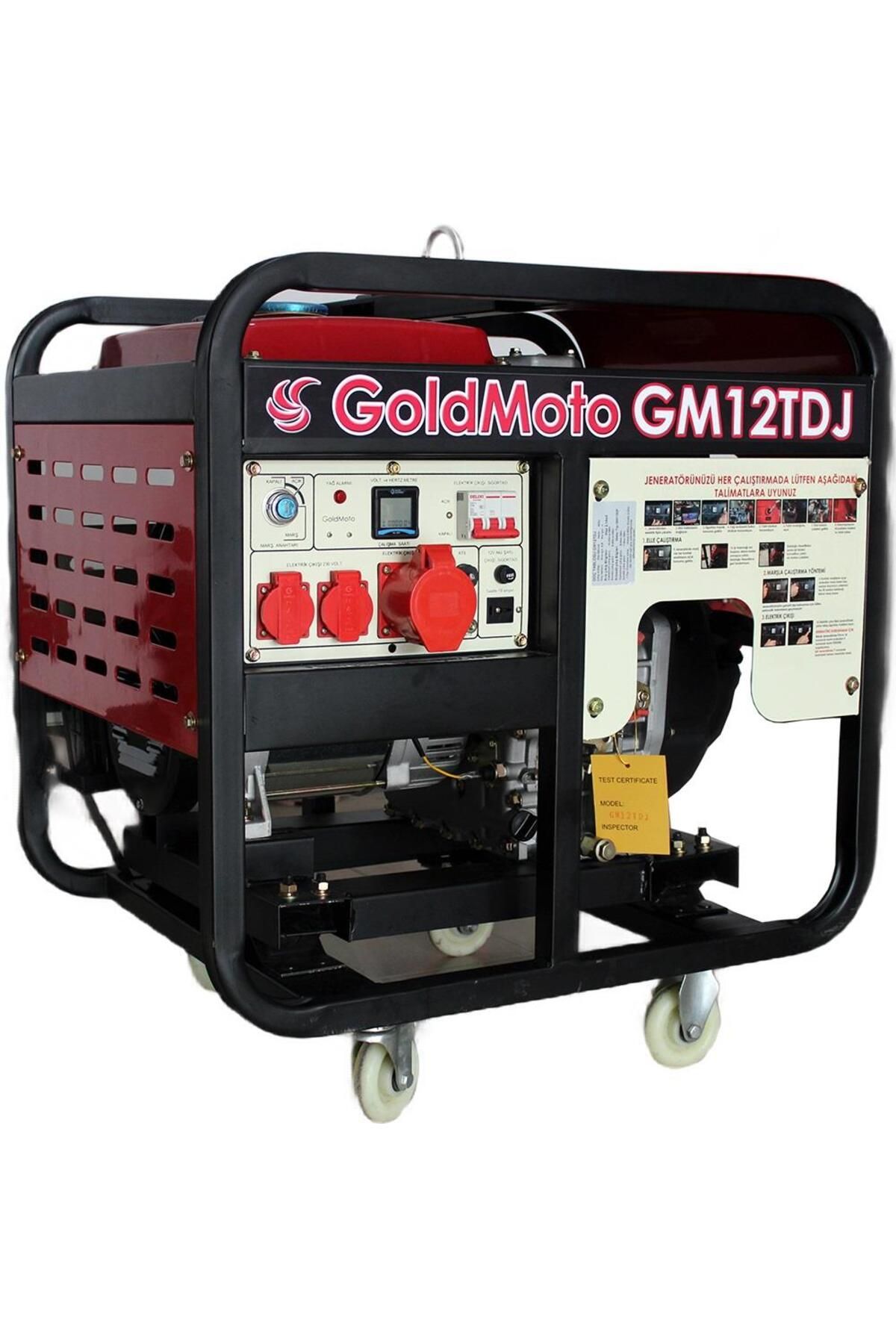gold moto GoldMoto GM12TDJ Dizel Marşlı Jeneratör 12 KW Trifaze
