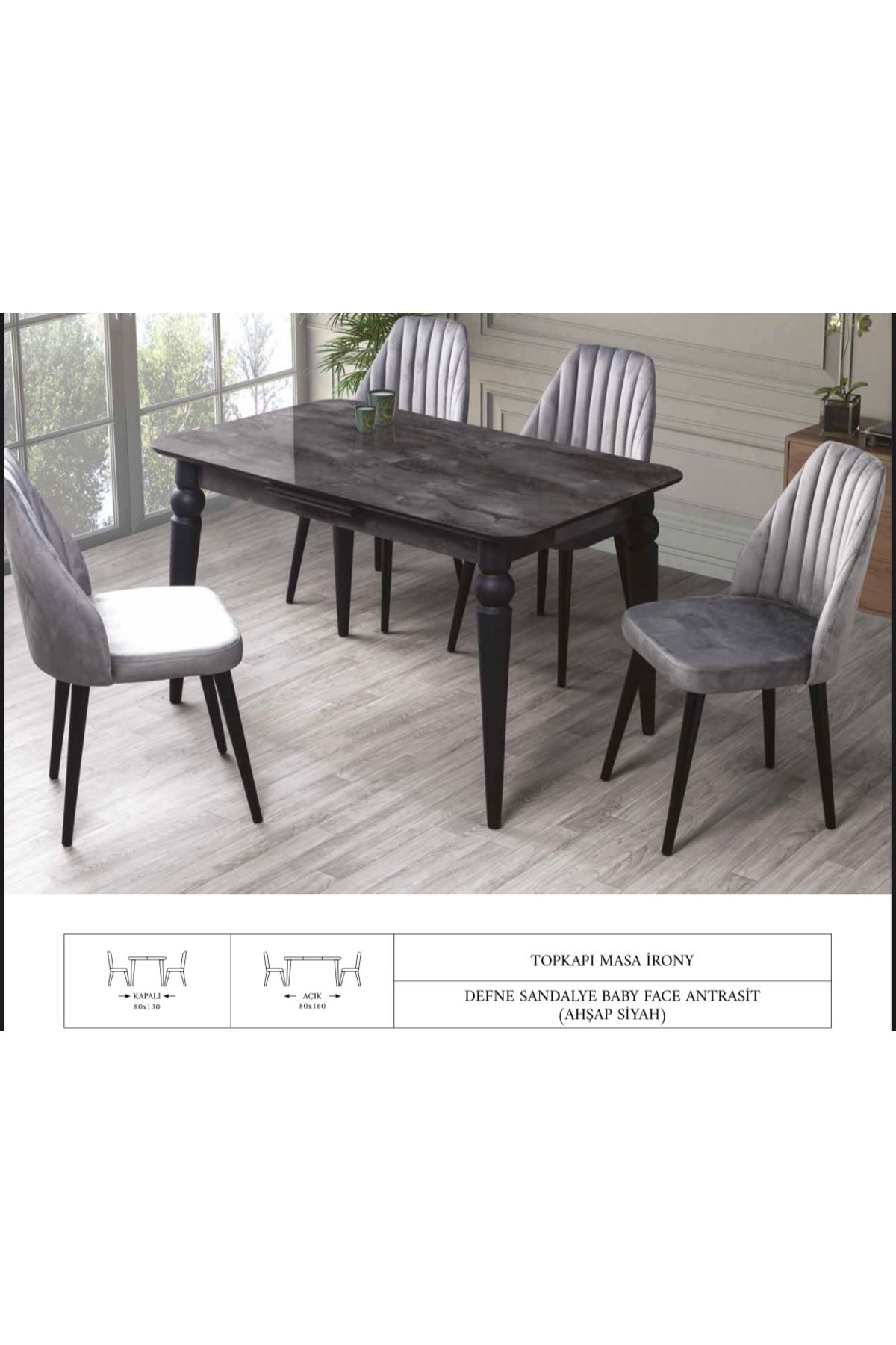 LNDHOME STORE Topkapı Masa&sandalye Takımı