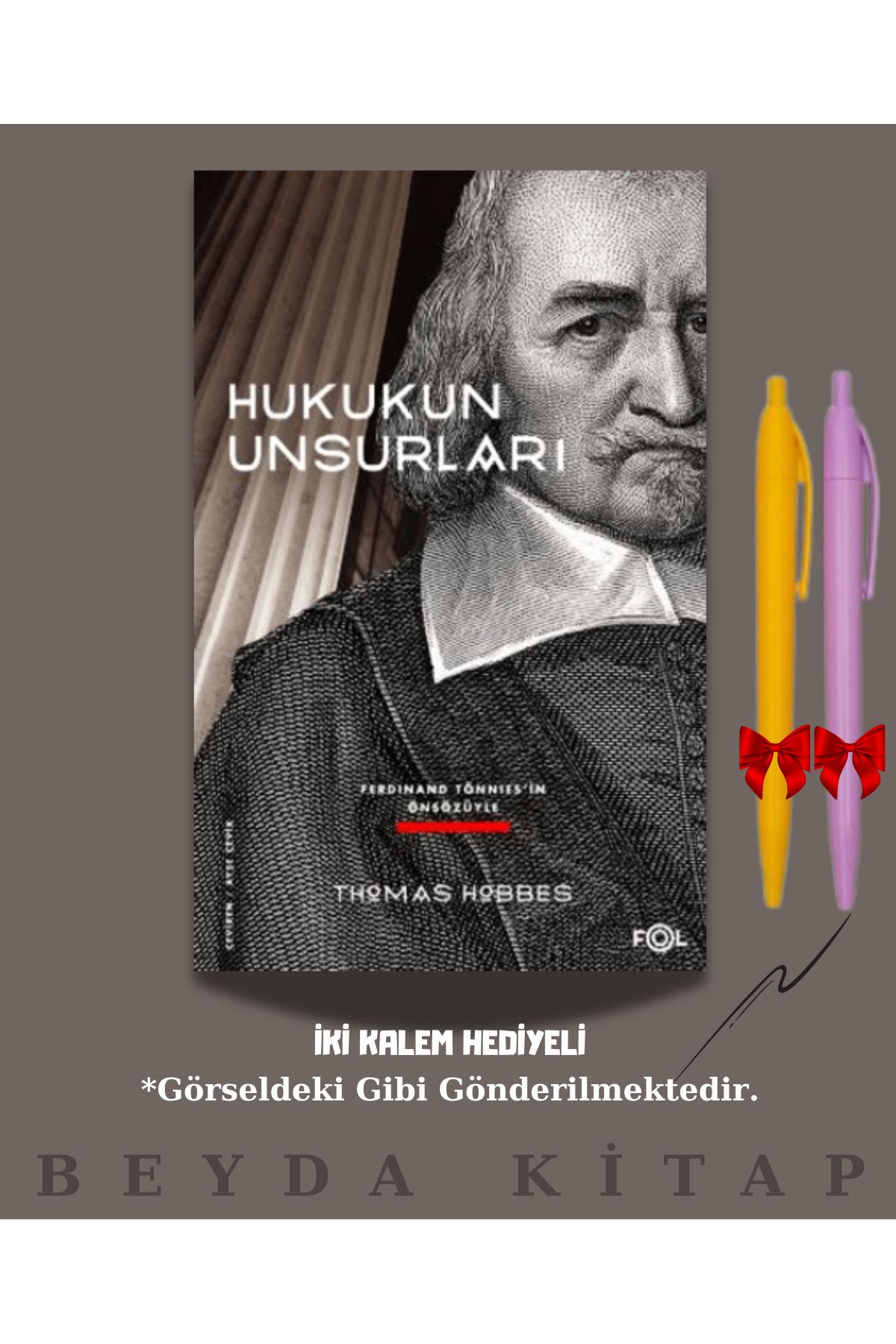 FOL Kitap Hukukun Unsurları - Thomas Hobbes - İki Kalem Hediyeli - Yeni Kitap