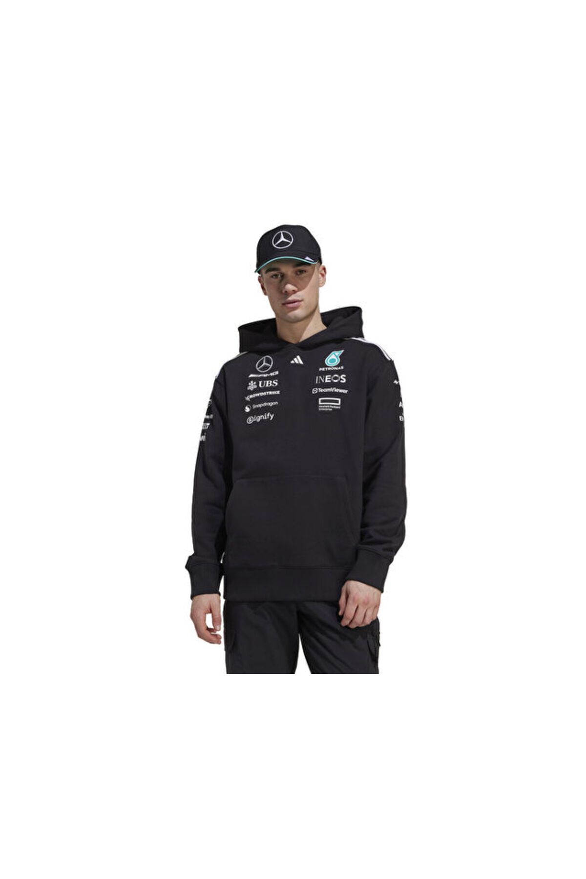 adidas Mer Tm Hood M Erkek Günlük Sweatshirts JW5385 Siyah