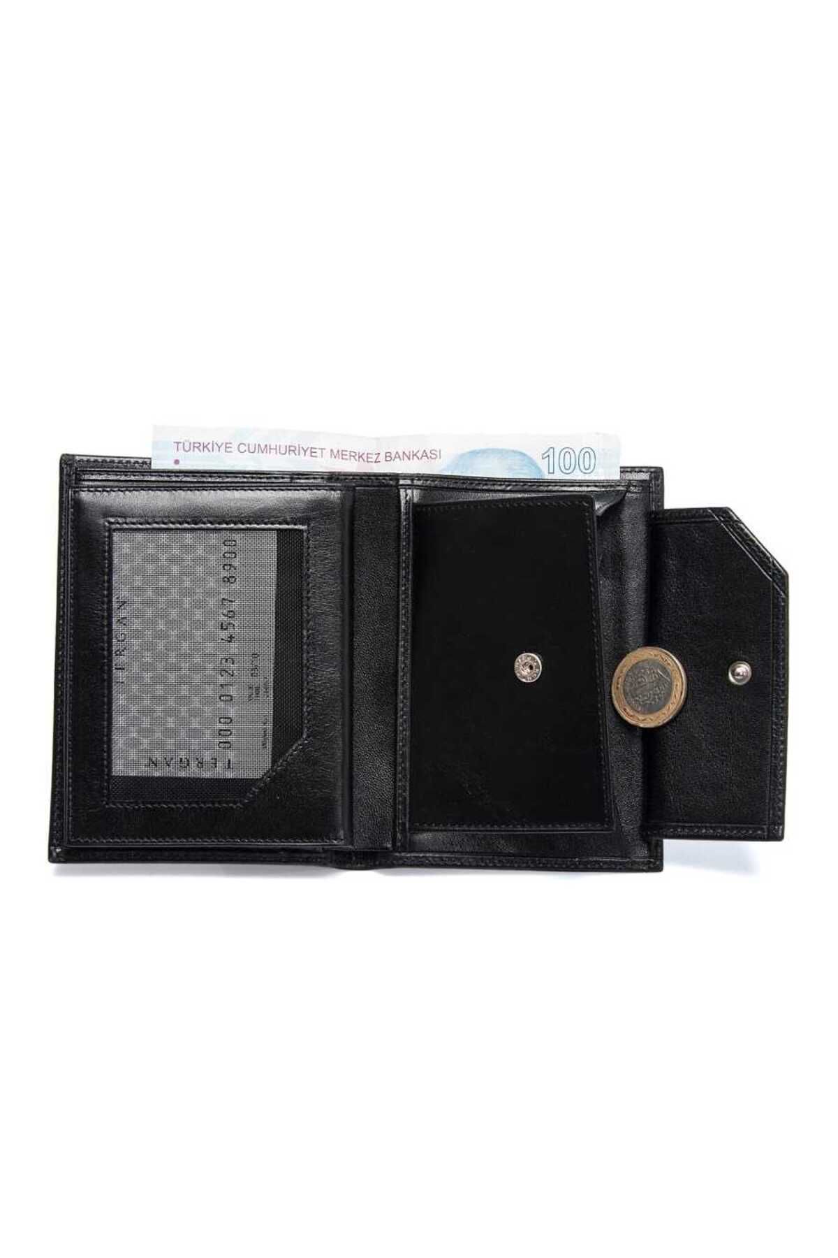 Tergan-Black Genuine Leather Men's Wallet - S1Ce 00001108 -B06 3