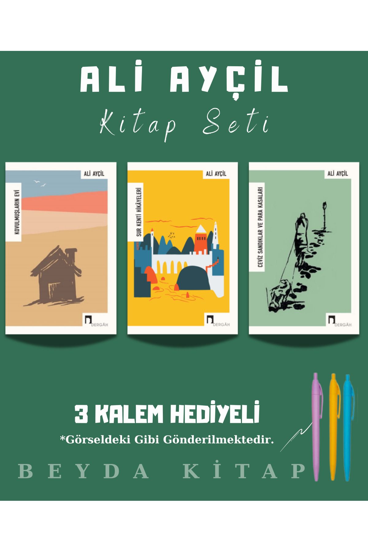 Dergah Yayınları Kovulmuşların Evi - Sur Kenti Hikayeleri - Para Kasaları - Ali Ayçil - Kalem Hediyeli