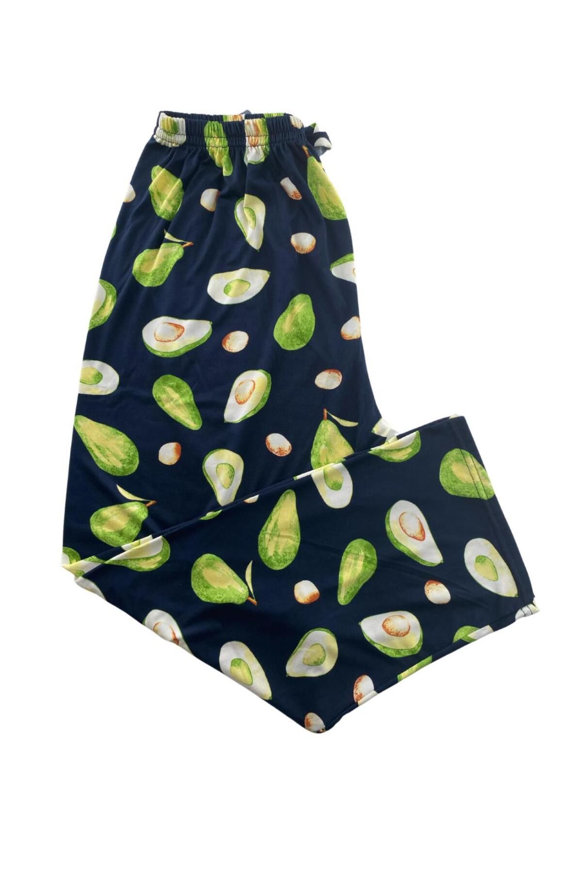DoDe Flora Kadın Avakado Desenli Pijama Altı Milan -003