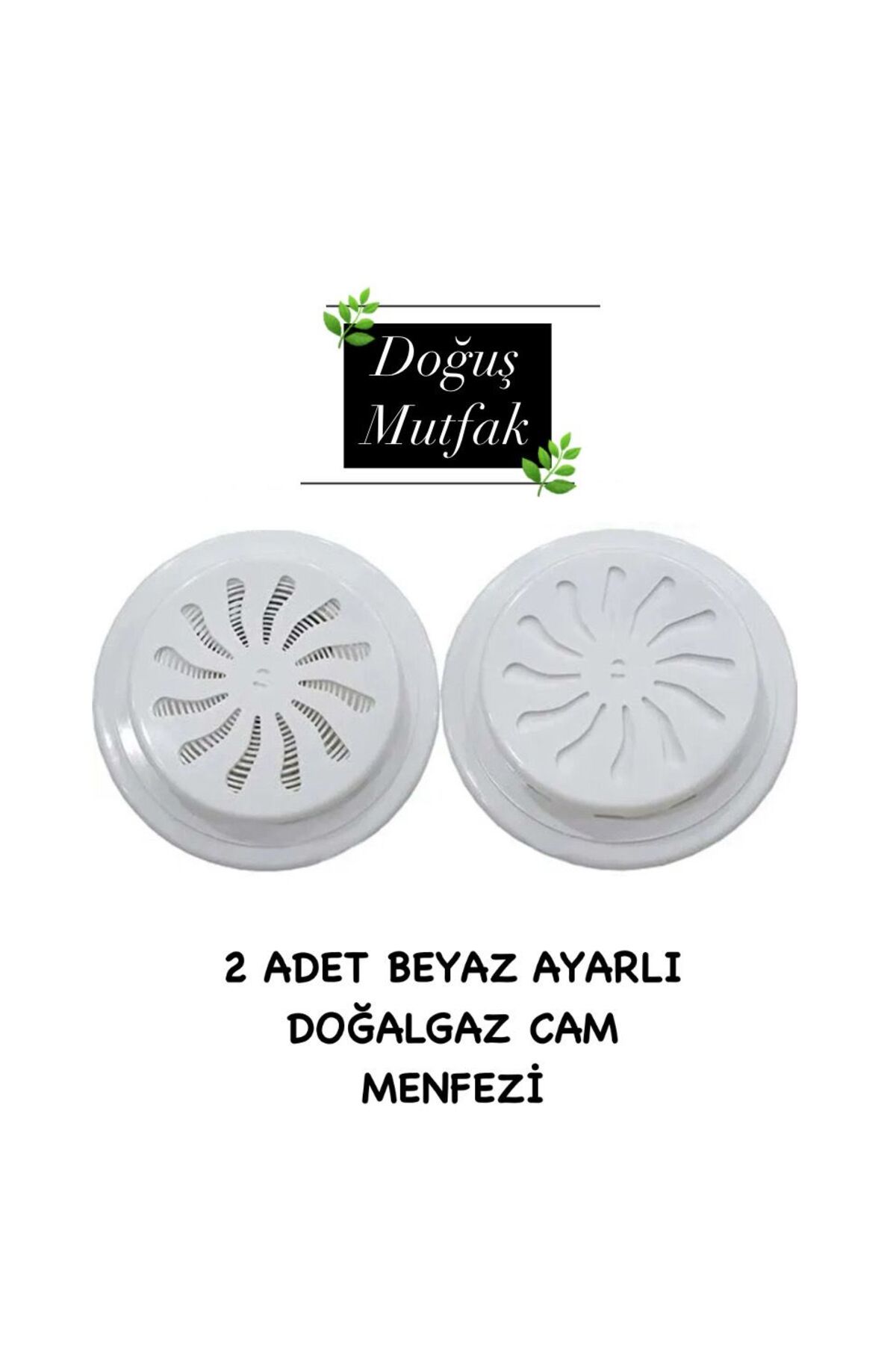 Doğuş Mutfak 2 ADET Ayarlı Cam Menfezi Doğalgaz Menfez Kapağı Beyaz