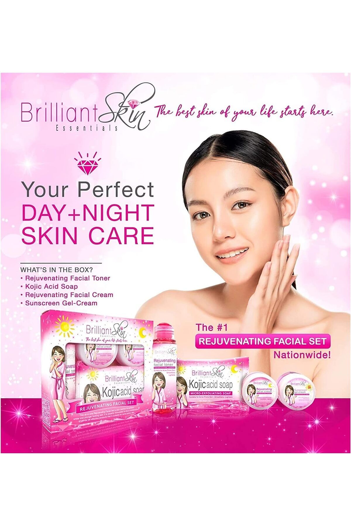 Brilliant-Skin Essentials Rejuvenating Whitening Facial Set 9