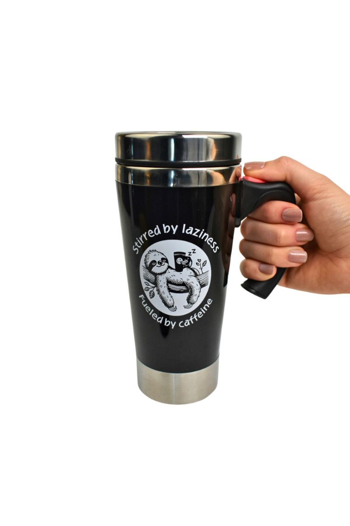OEM Cană Electrică Inteligentă Cu Auto-reglare, Mixer De Cafea Din Oțel Inoxidabil, Termos, Încărcare Usb, 450 Ml, Neagră - One Size