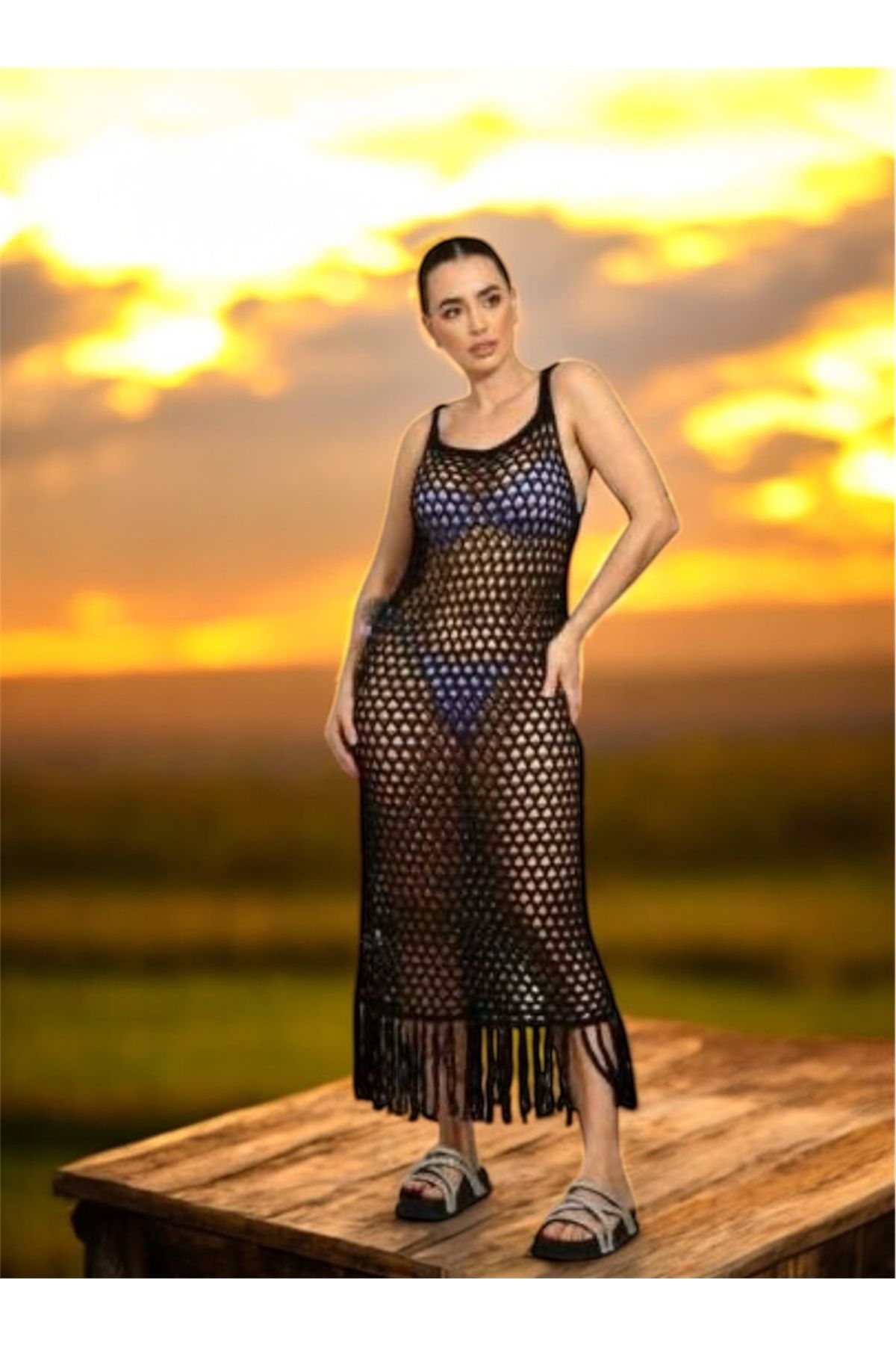 Butik ZA Handmade plaj elbisesi
