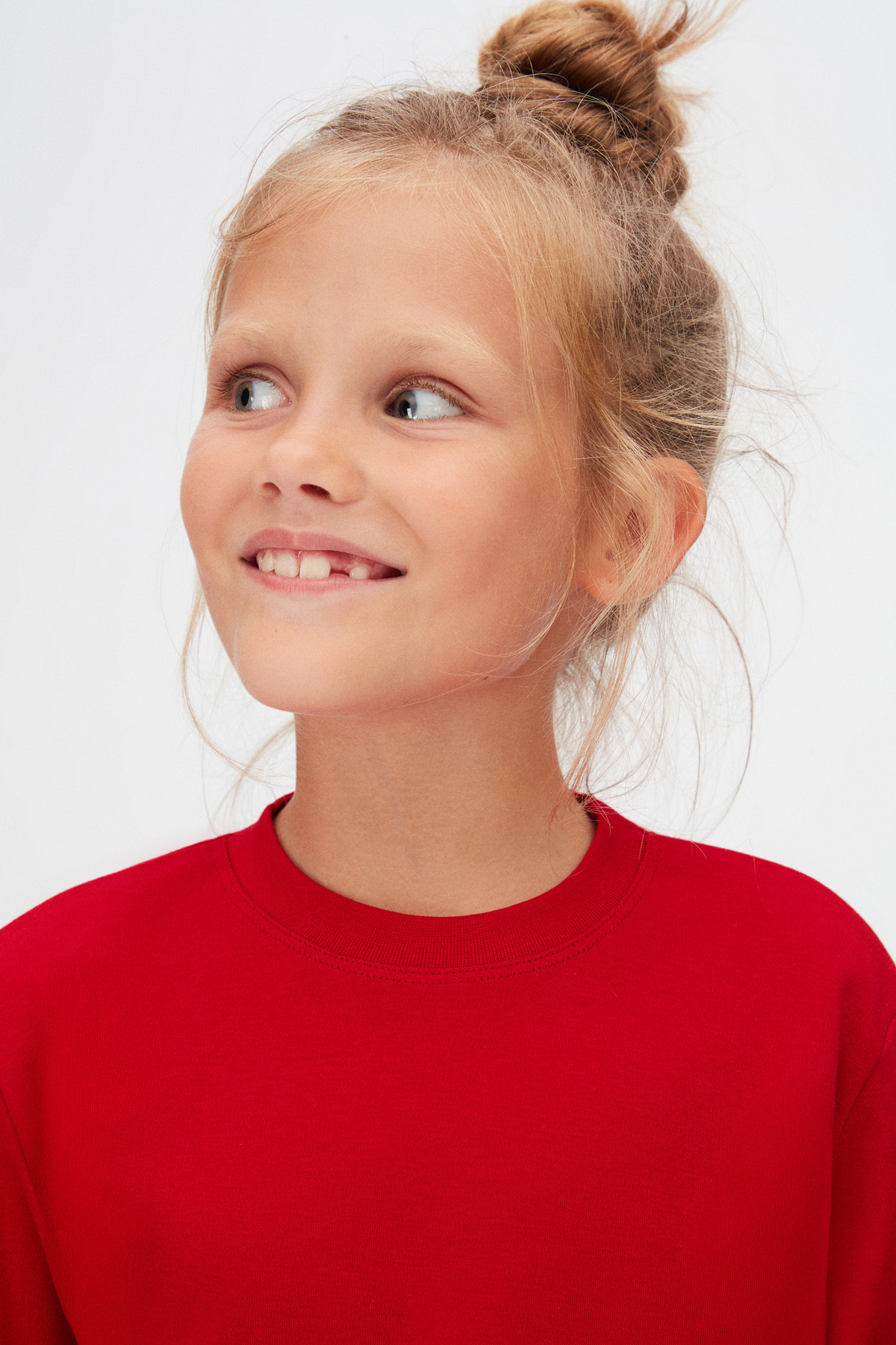 LOVETTI-Girl'S Red Long Sleeve Crew NecK T-Shirt 3