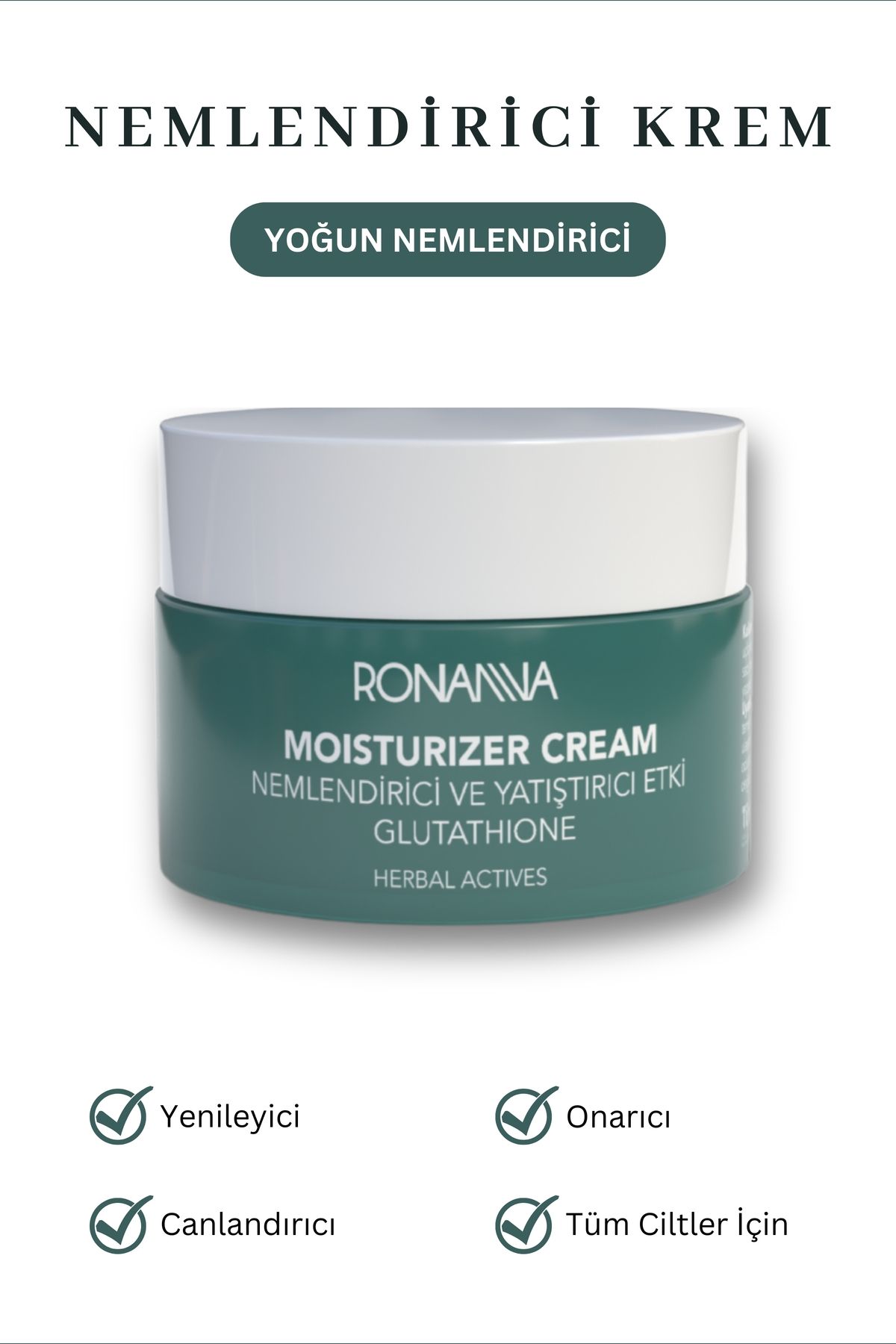 Ronanna Nemlendirici Krem - Onarıcı, Aydınlatıcı, Tüm Ciltler Için - 50ML