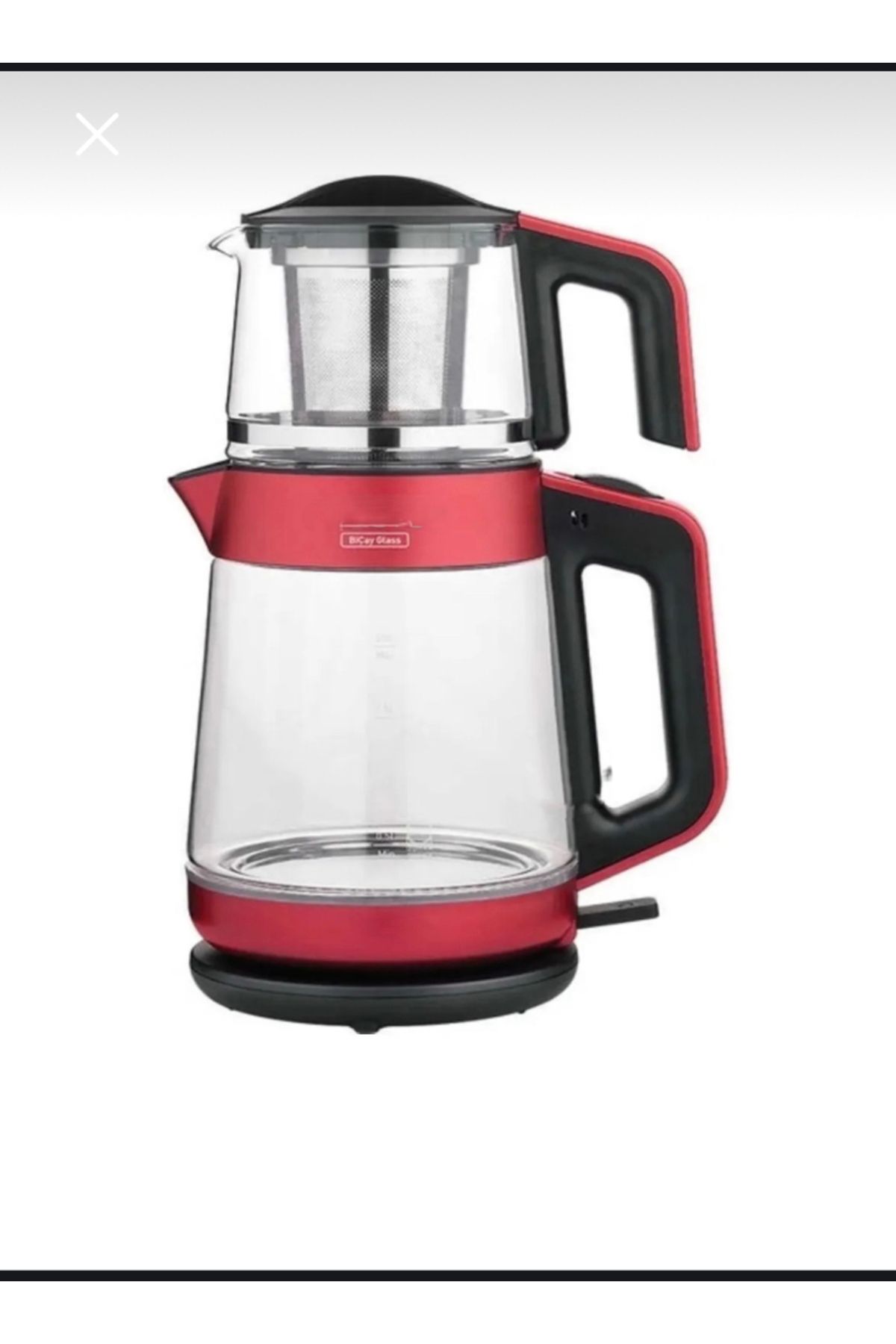 Home 20236 Biçay Glass Cam Çaycı Vişne