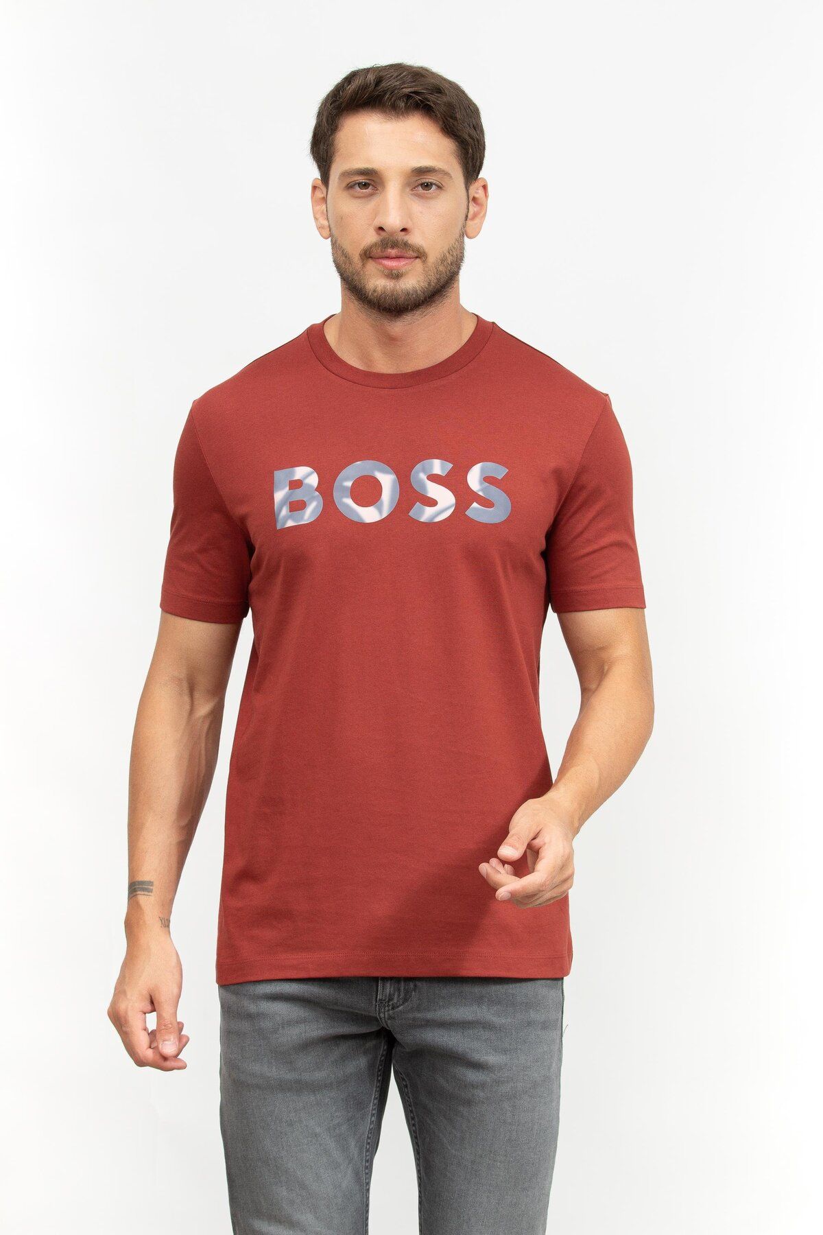 تی شرت مردانه یقه دوچرخه BOSS