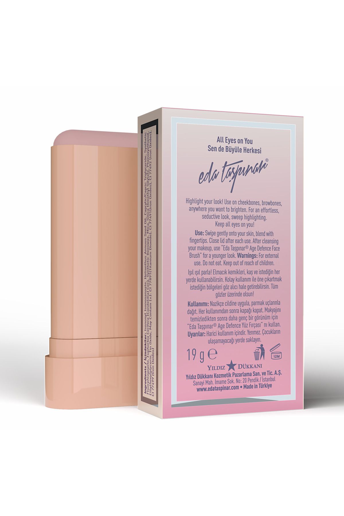 Eda Taşpınar-Cream Stick Highlighter Pink Panther (Egy0072) 3
