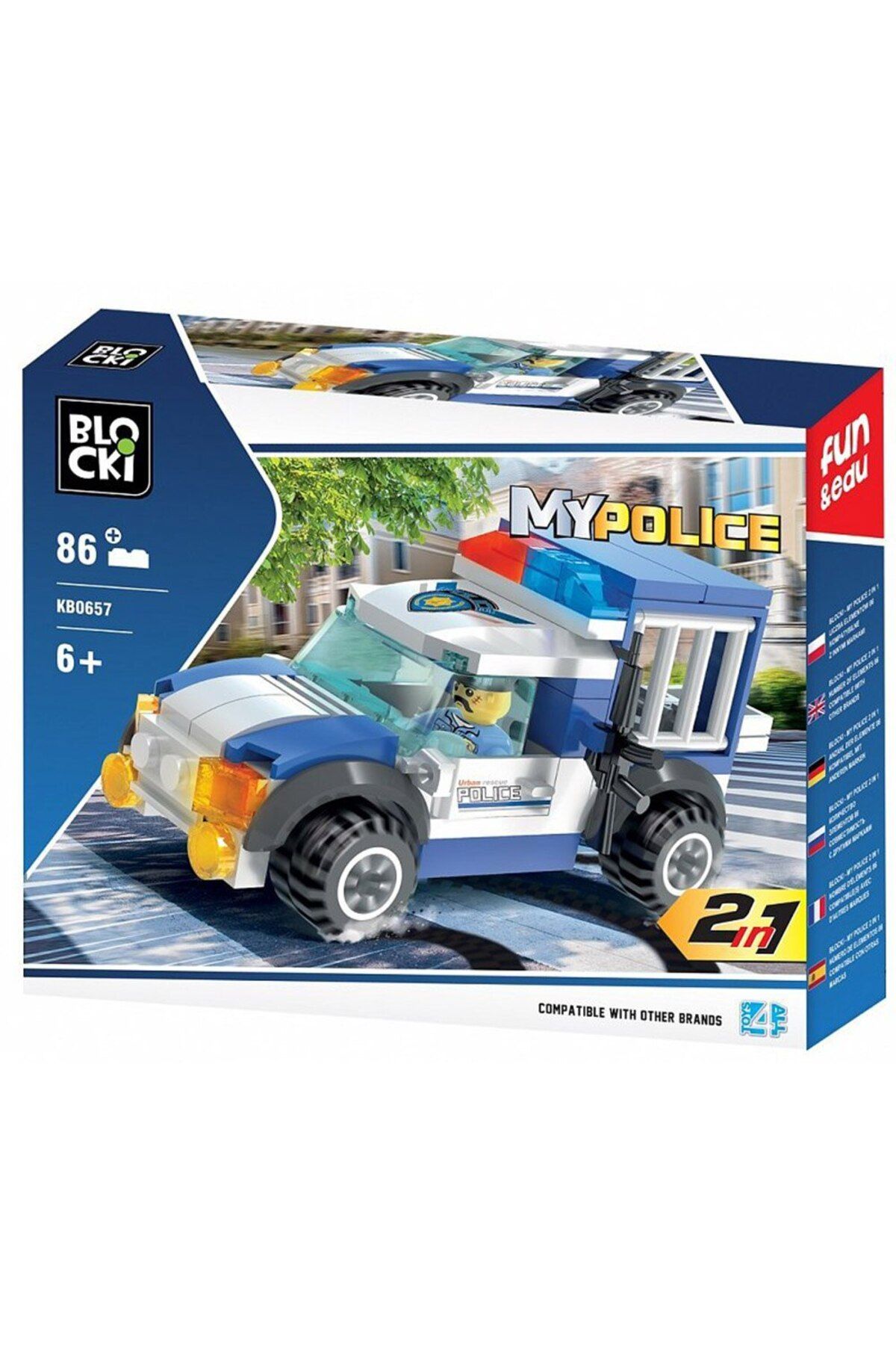 Blocki Set De Constructie Blocki My Police - Jeep Politie - One Size
