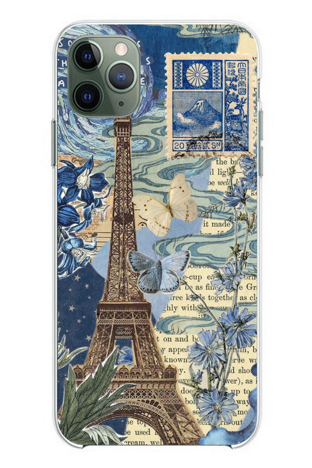 TechTree iPhone 11 PRO Uyumlu Paris ve Eyfel Kulesi Şeffaf Silikon Kılıf