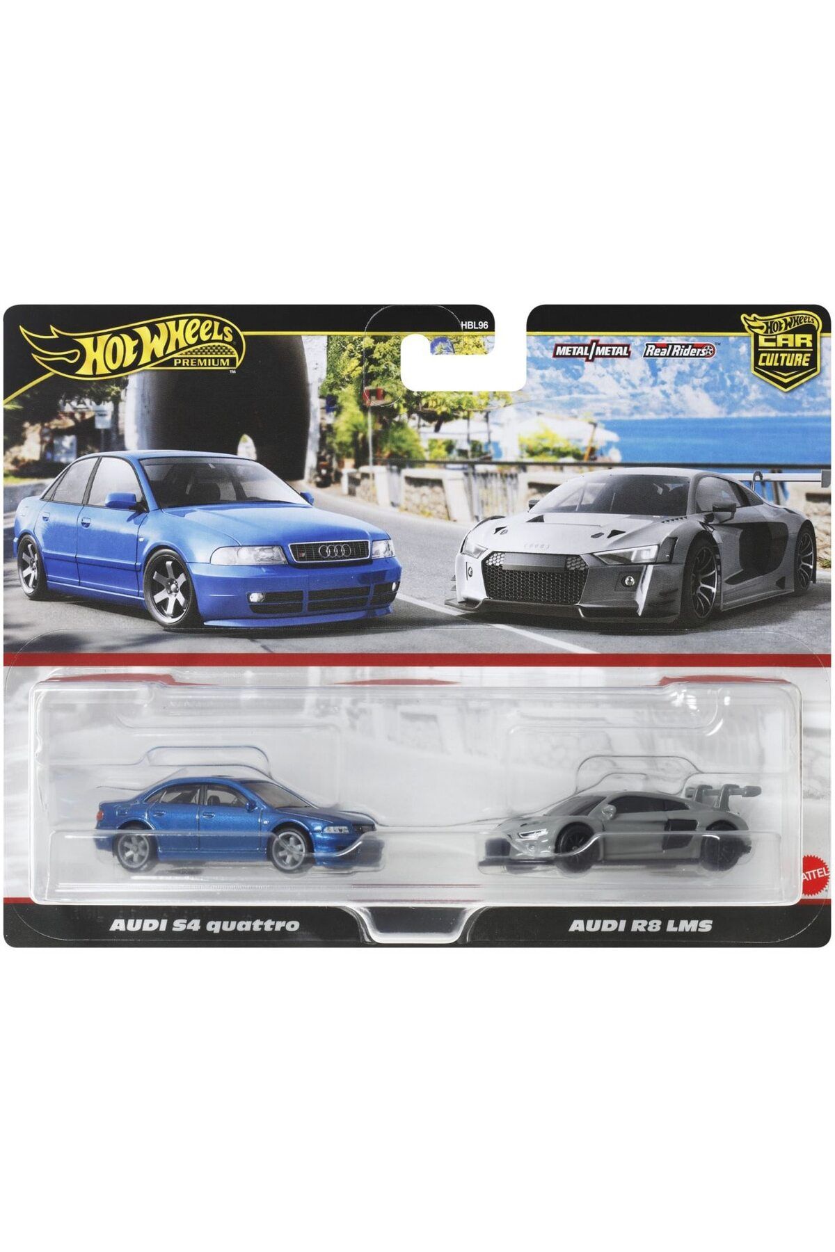 HOT WHEELS-Set of 2 Hot Wheels metal cars - Audi S4 Quattro and Audi R8 LMS 1