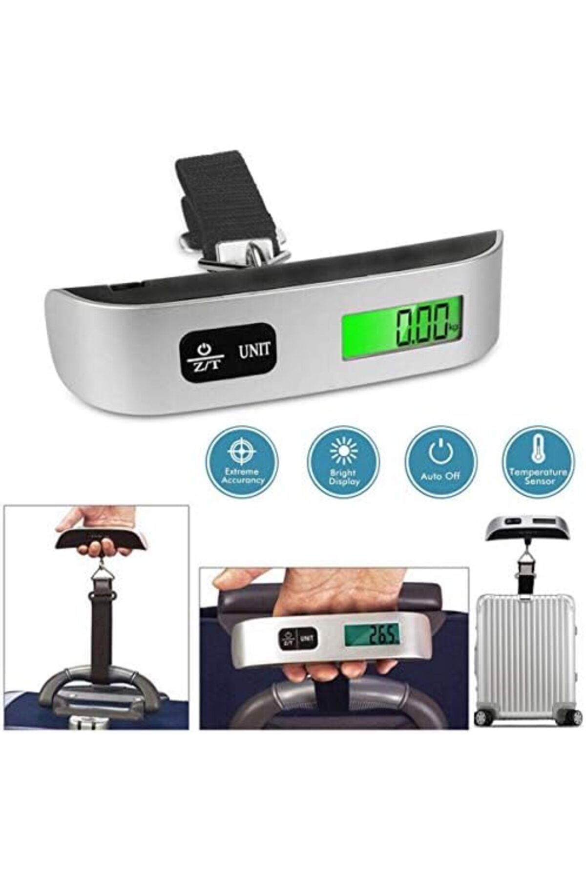 Generic-Ultechnovo Digital Hanging Luggage Scale Portable Handheld Baggage Scale For Travel Suitcase Scale 6