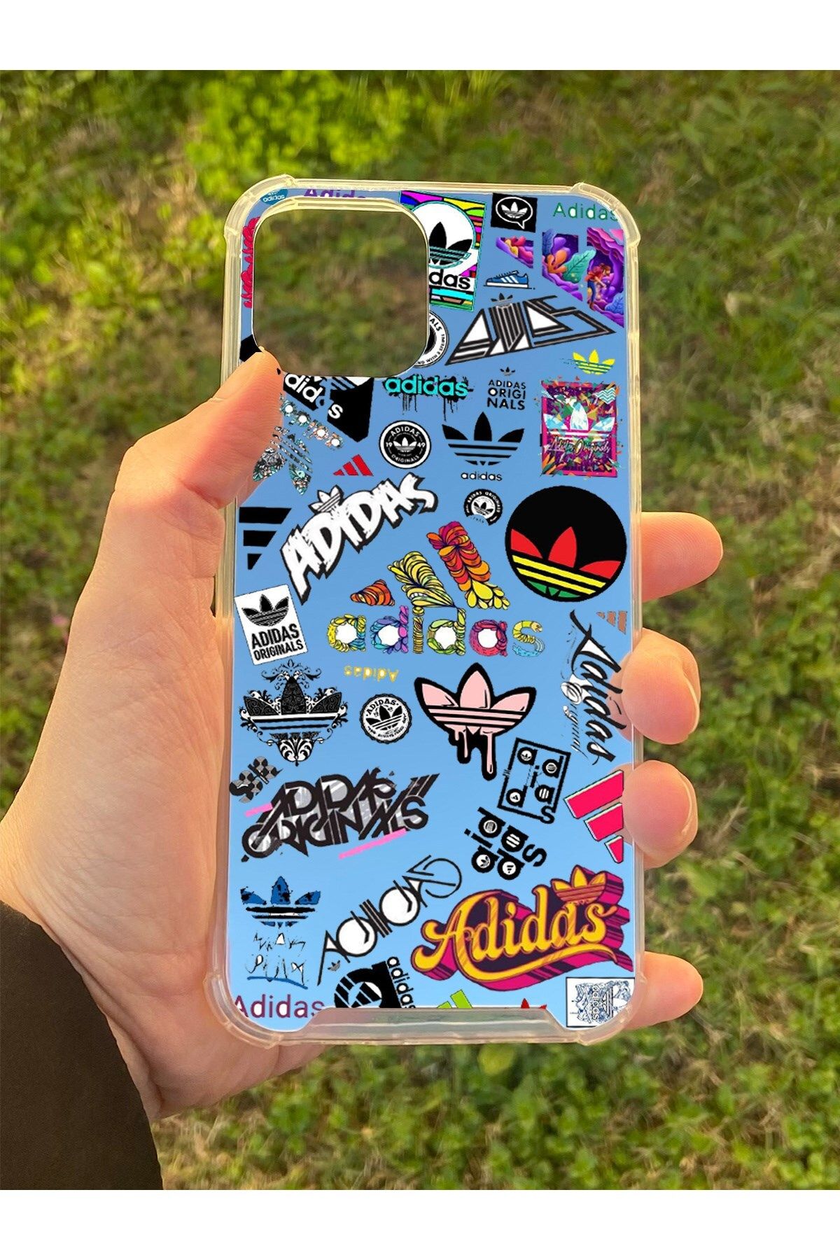 MBB ETİCARET İphone 12 Uyumlu Aynalı Desenli Darbe Kamera Korumalı Silikon Telefon Kılıfı