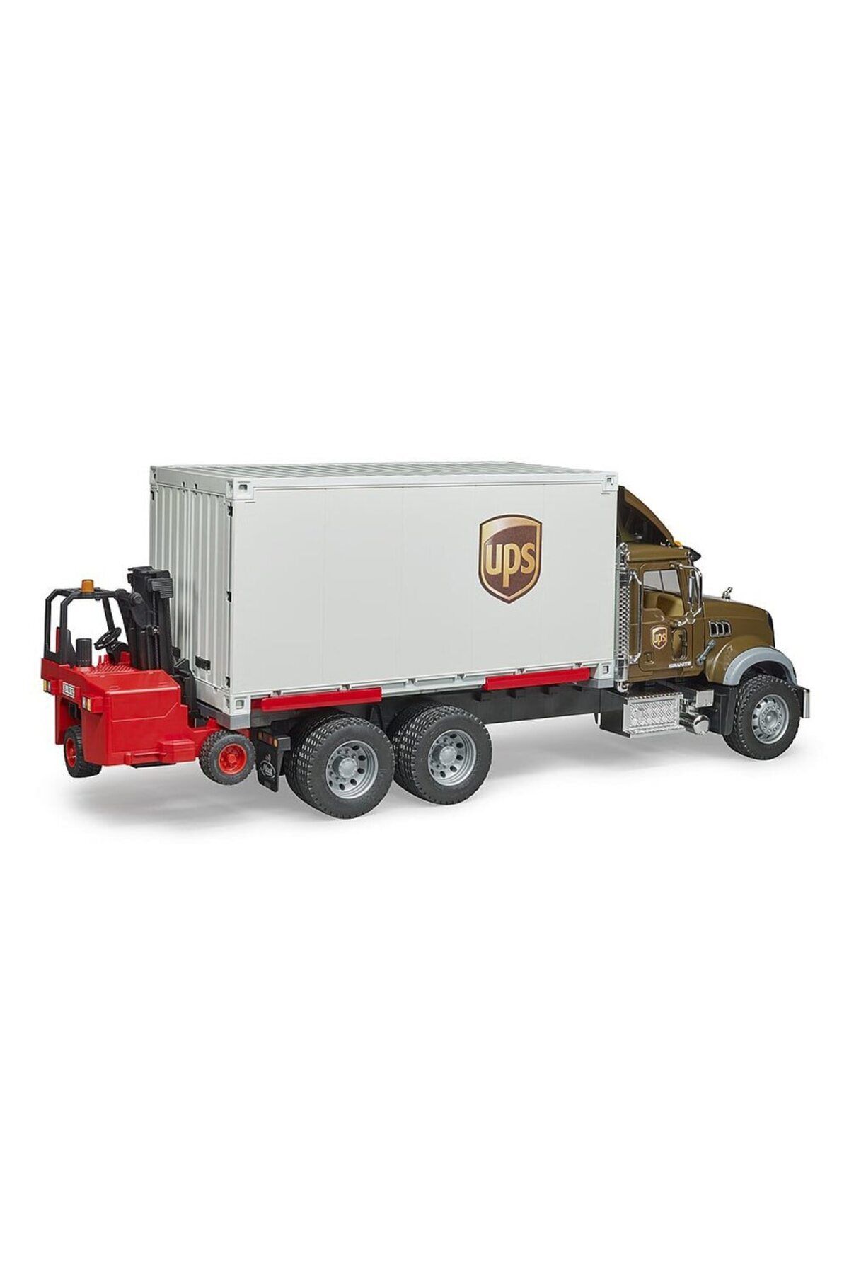 Bruder-Camion Bruder - UPS Mack Granite si stivuitor 3