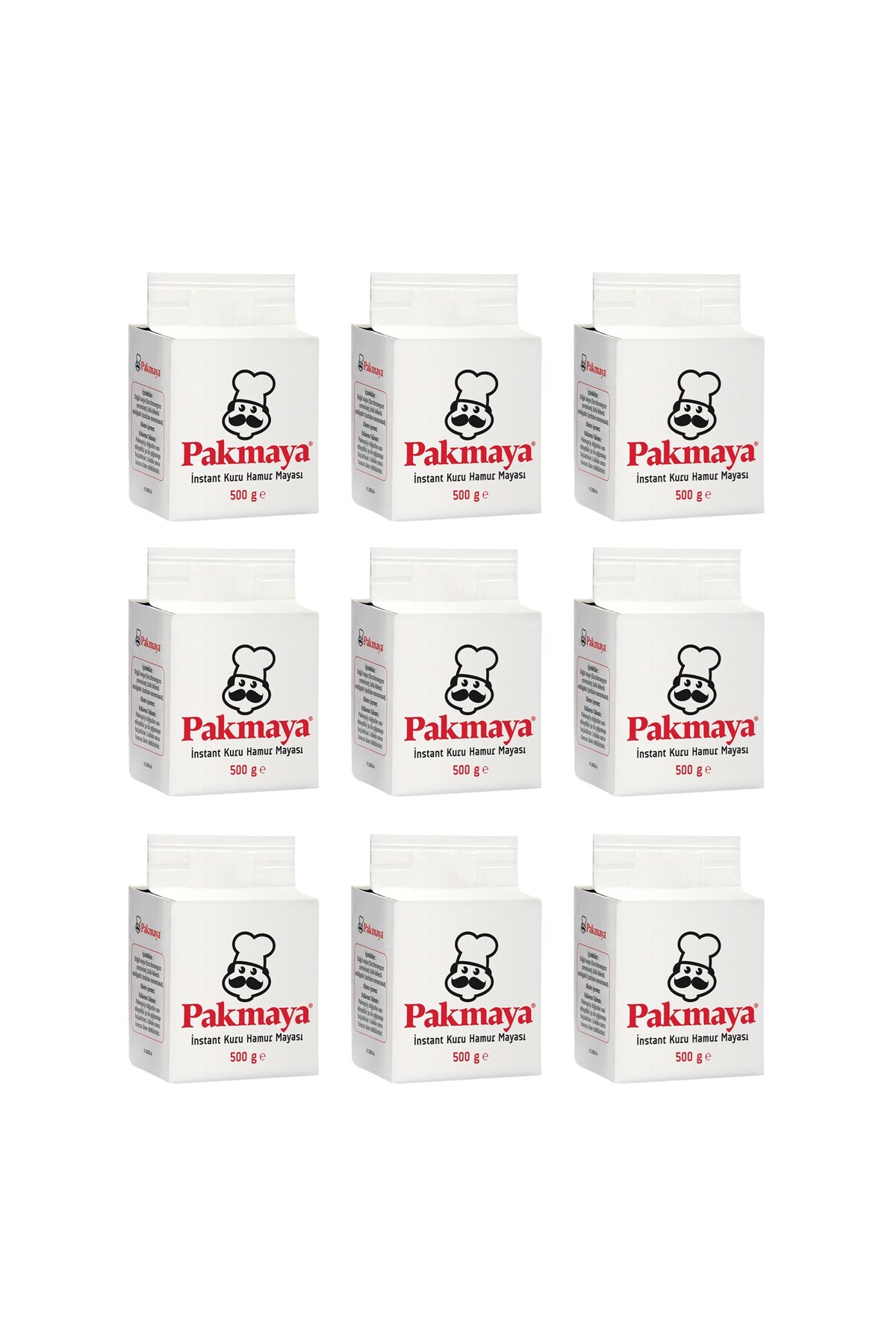 Pakmaya Instant Kuru Hamur Mayası 500 gr x 9 Adet - Fiyatı, Yorumları