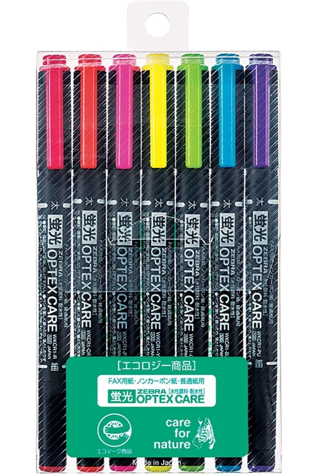 Zebra Sarasa Zebra Optex Care Fosforlu Kalem 7'li