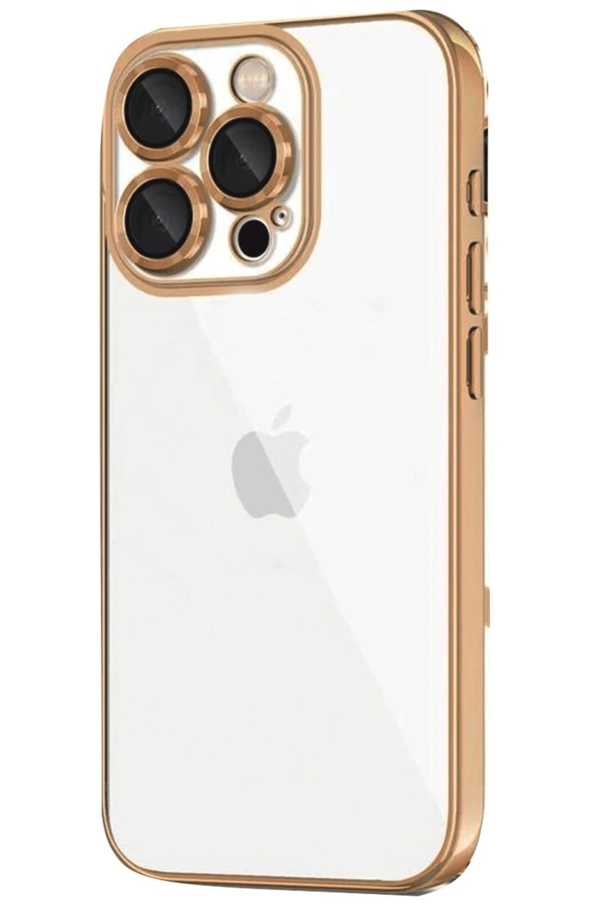 NewFace iPhone 16 Pro Kılıf Lensli Silikon - Desert YNSMR
