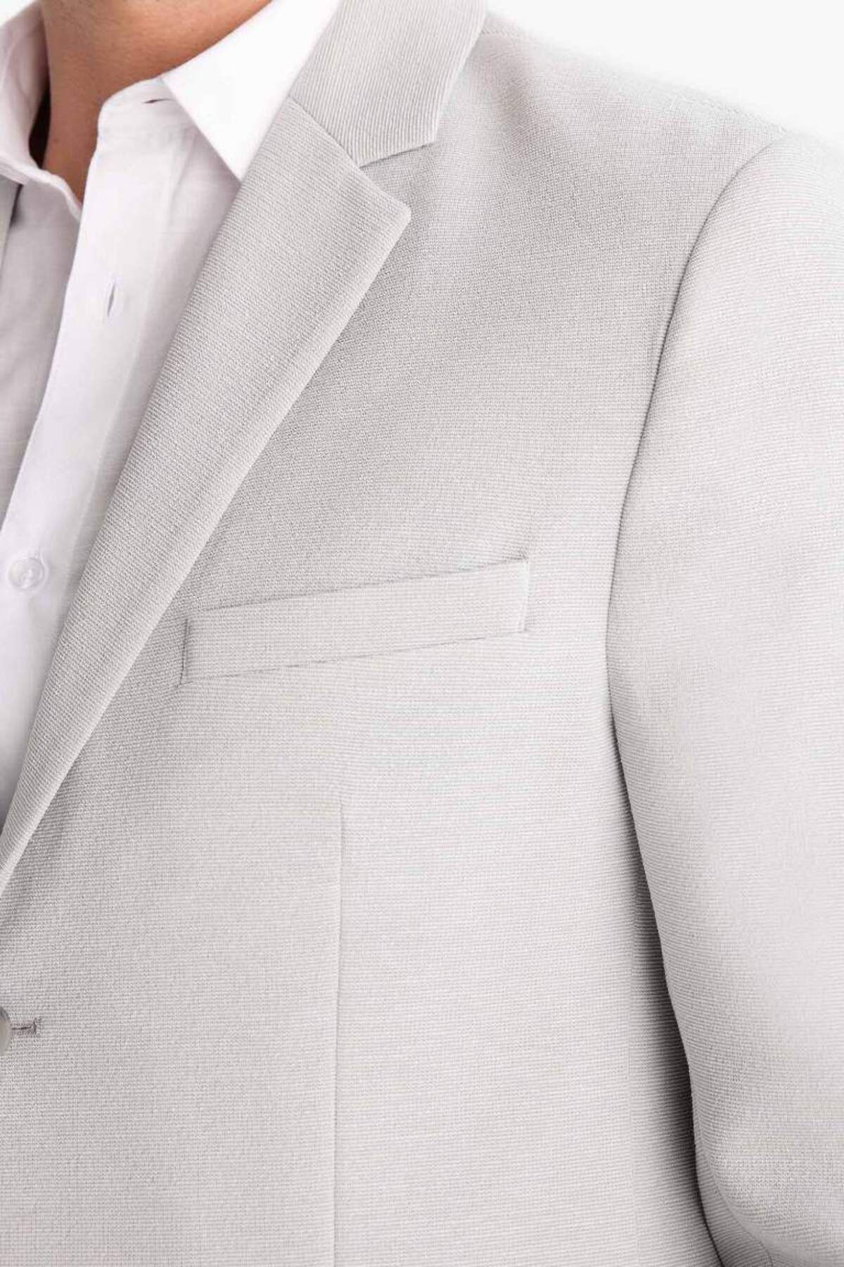 DeFacto-New Season Slim Fit Slim Fit Half Lined Blazer Jacket 5
