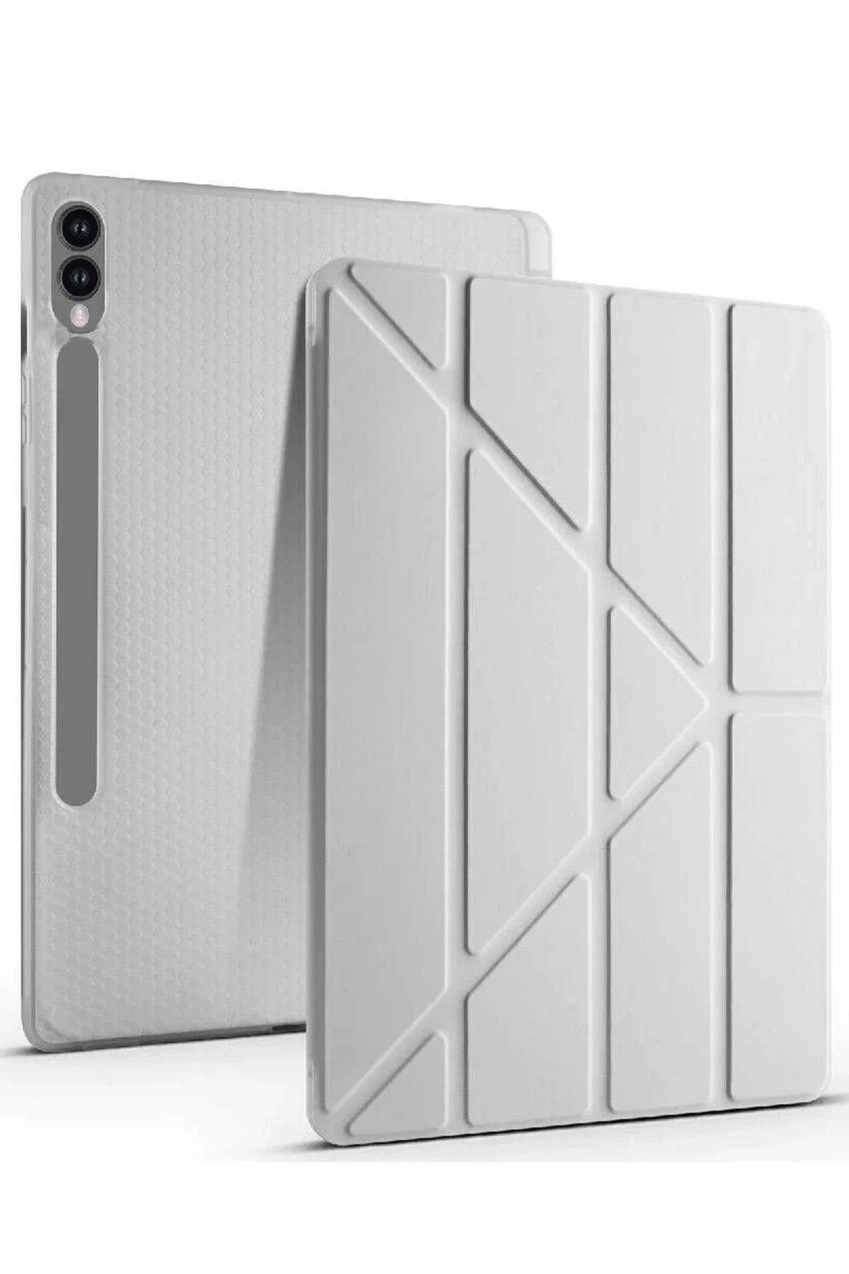 NewFace Samsung Galaxy X610 Tab S9 FE Plus 12.4 Kılıf Kalemlikli Mars Tablet Kılıfı - Gri BSTMY