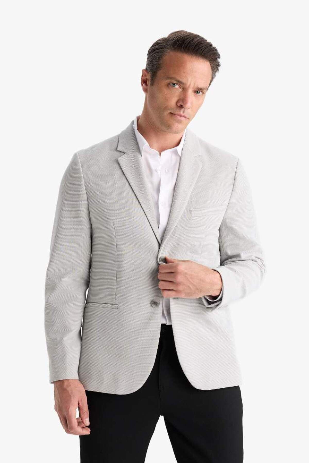 DeFacto-New Season Slim Fit Slim Fit Half Lined Blazer Jacket 3