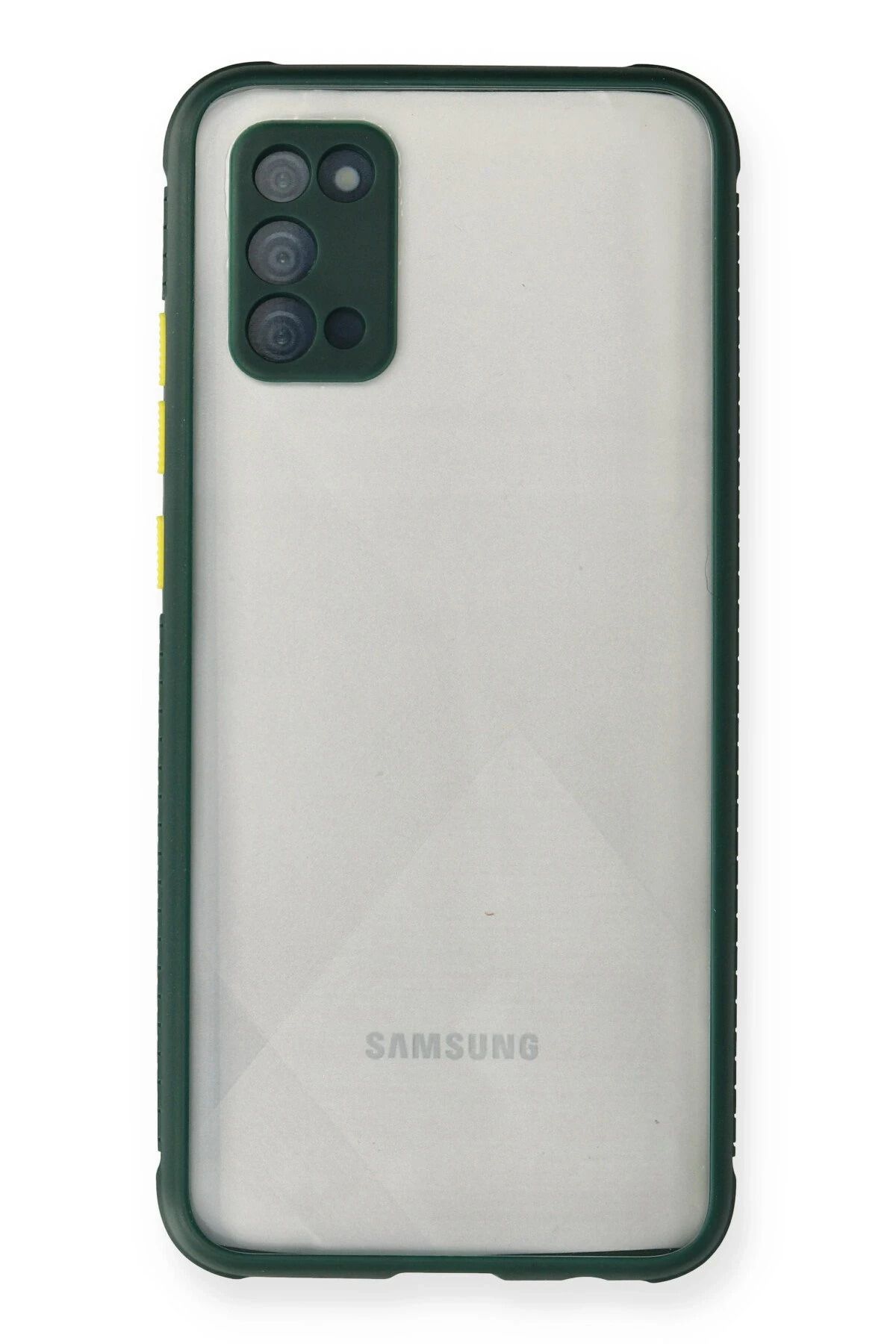 NewFace Samsung Galaxy A02S Kılıf Miami Şeffaf Silikon - Koyu Yeşil NRMSA