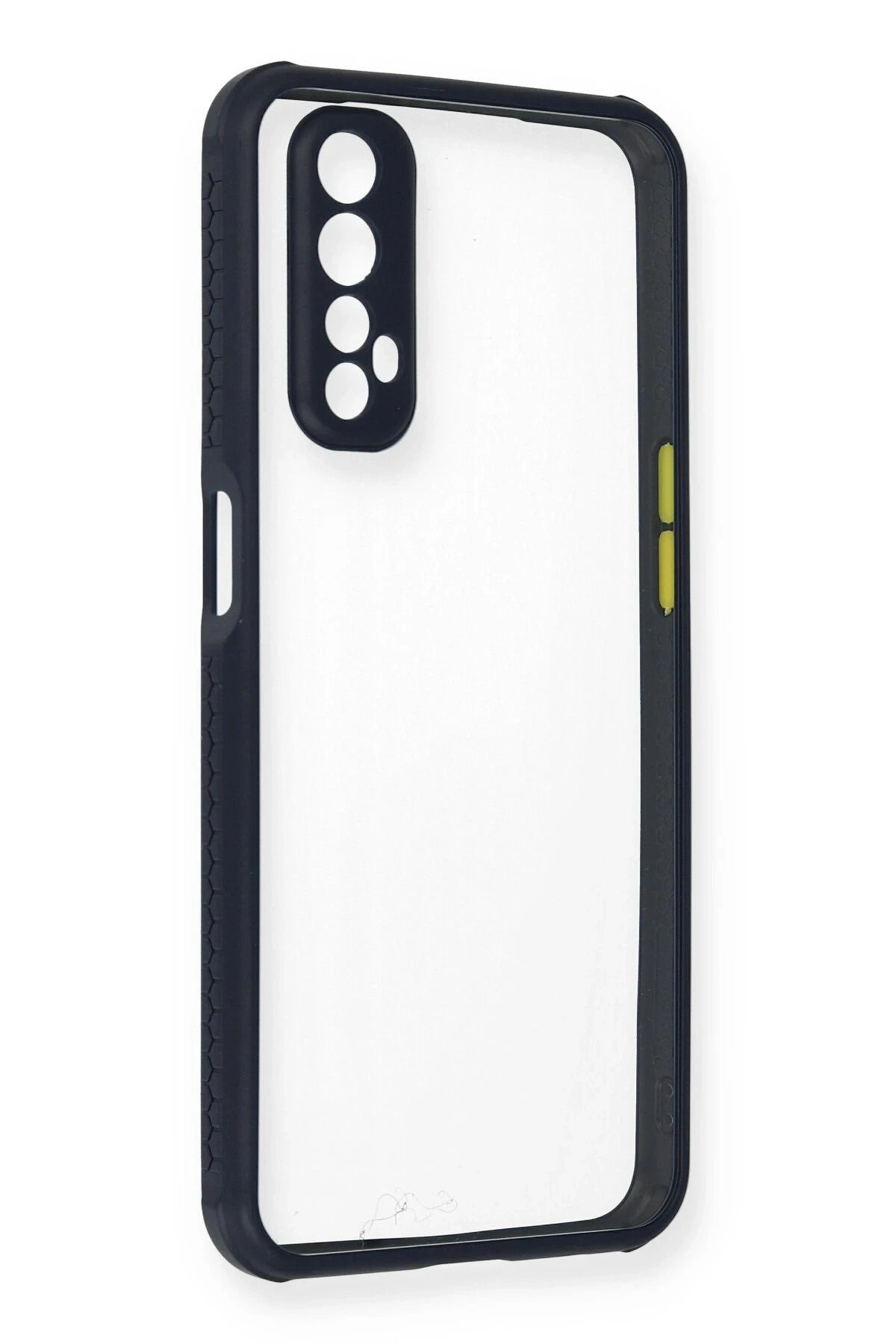 NewFace Realme 7 Kılıf Miami Şeffaf Silikon - Lacivert YNSMR