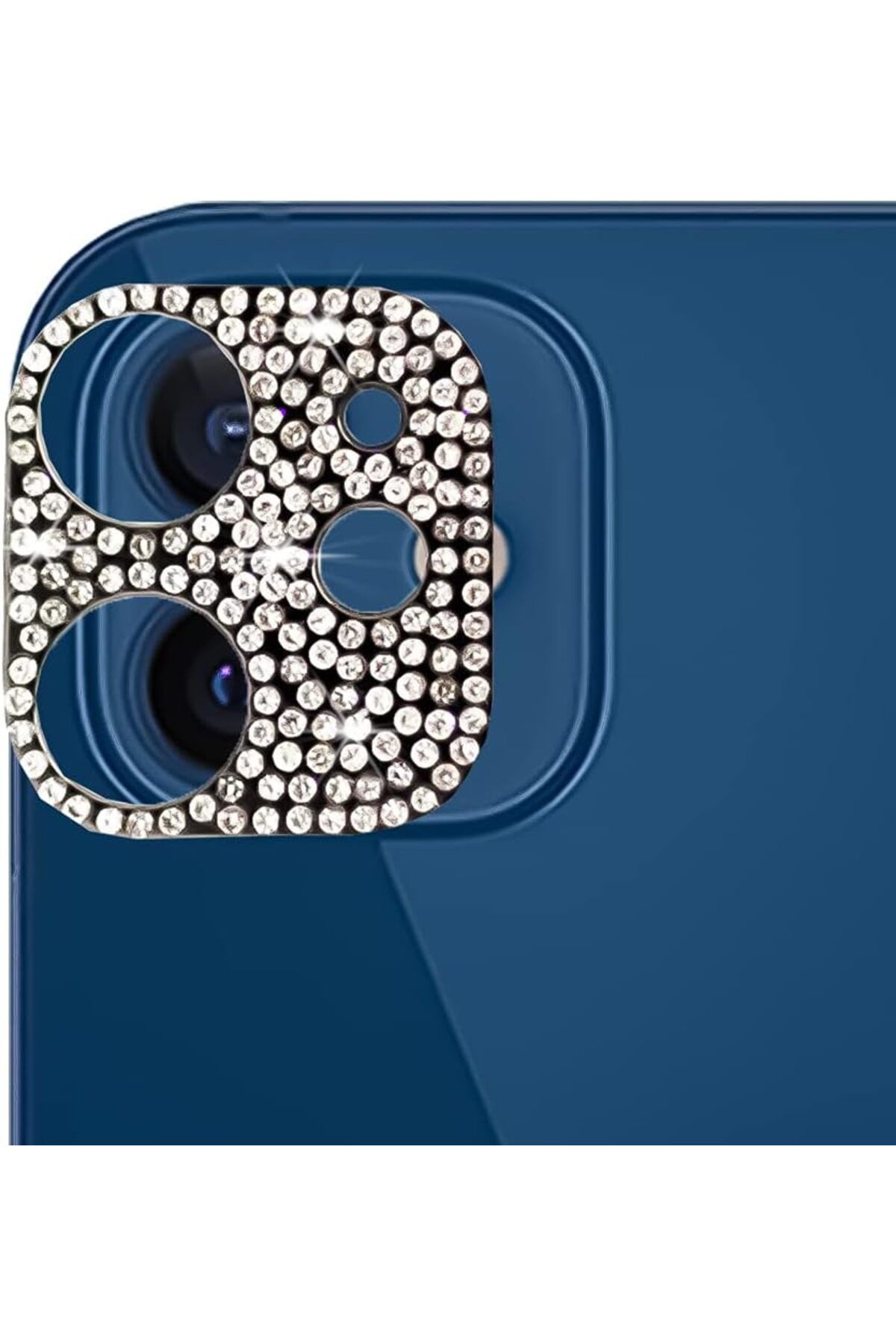STOREMAX Rom iPhone 11-11 Pro-11 Pro Max-12-12 Pro-12 Pro Max uyumlu Elmas Tasarımlı Kamera Koruyucu Kapak