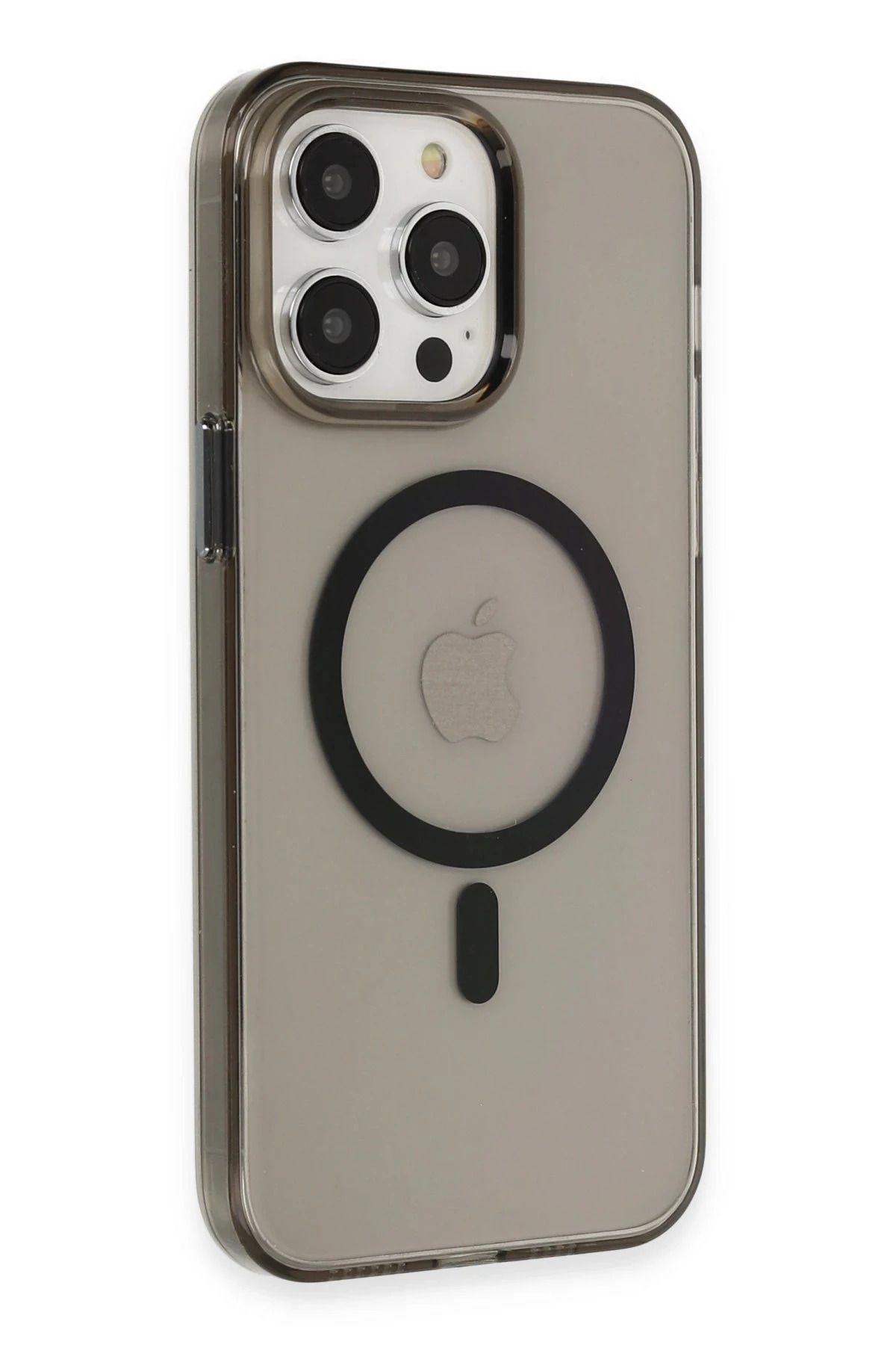 NewFace iPhone 13 Pro Max Kılıf Tron Şeffaf Magsafe Kapak - Siyah NRMSA