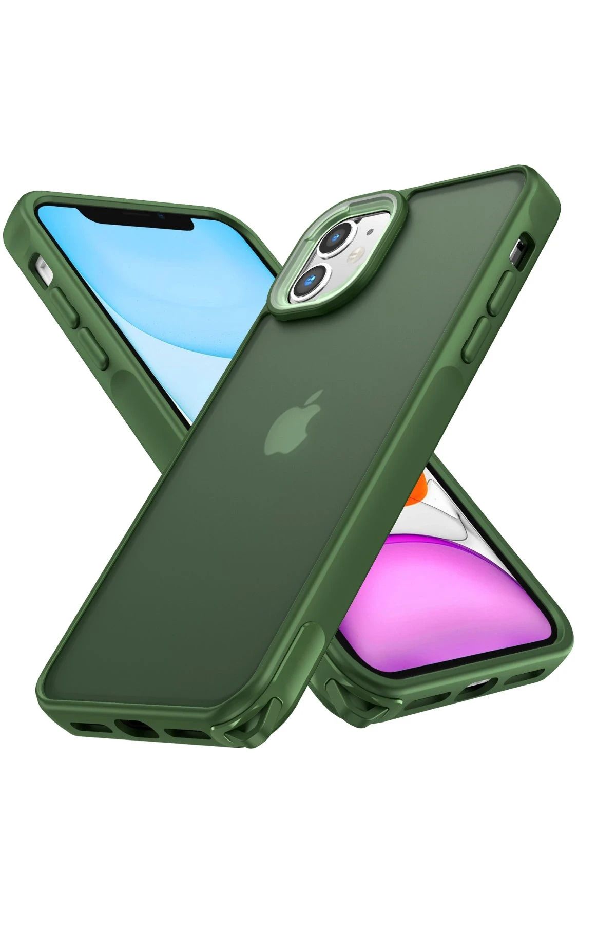 NewFace iPhone 11 Kılıf Elegant Kapak - Yeşil NRMSA