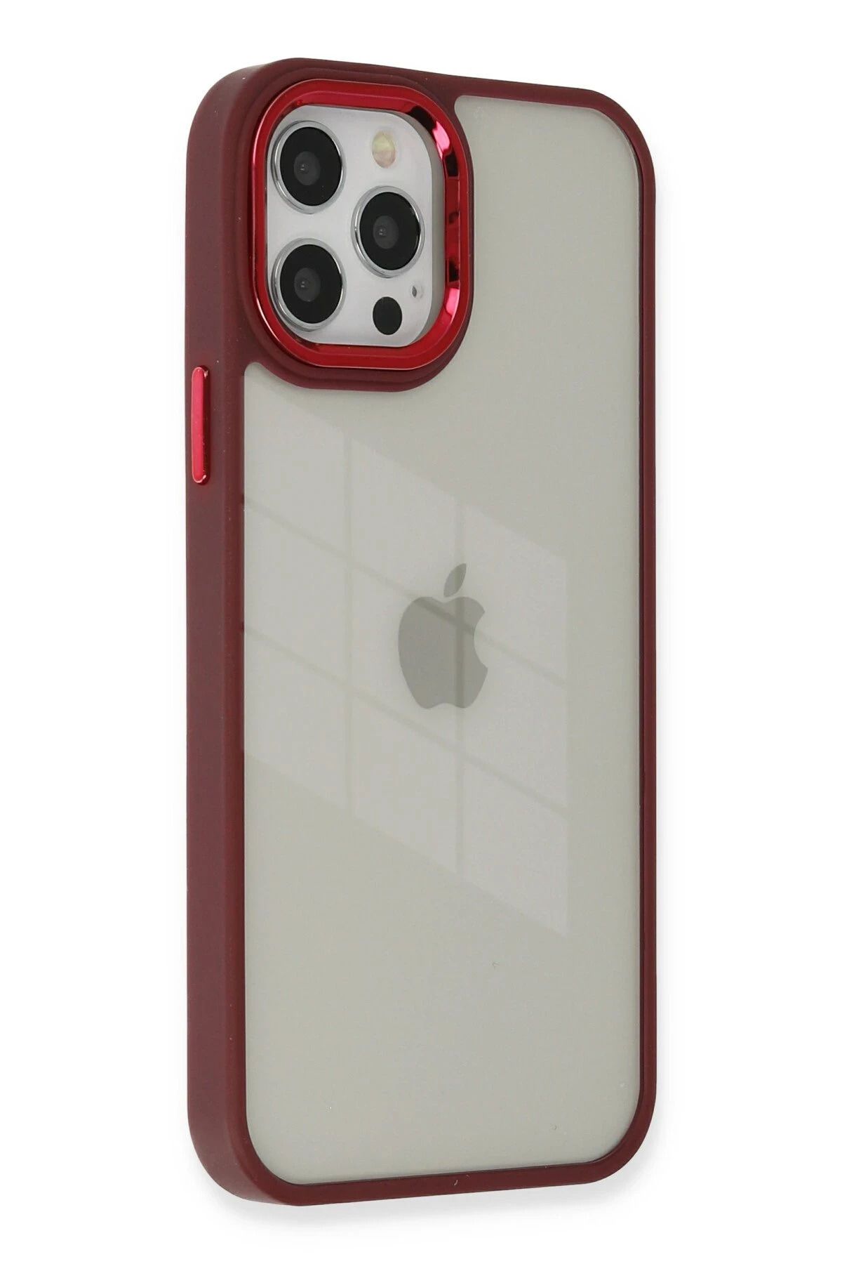 NewFace iPhone 12 Pro Max Kılıf Dora Kapak - Kırmızı FERRG