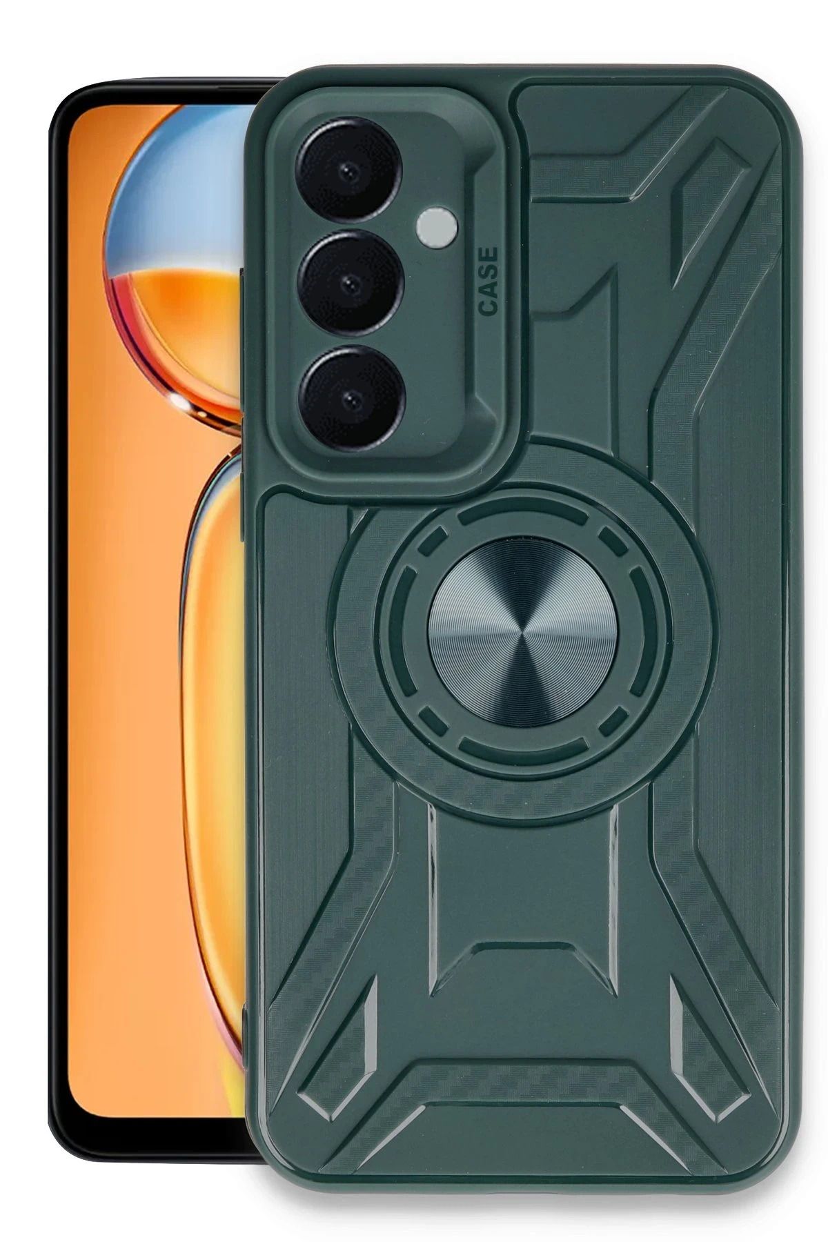 NewFace Samsung Galaxy A55 5G Kılıf Lincoln Silikon - Koyu Yeşil HNZRN