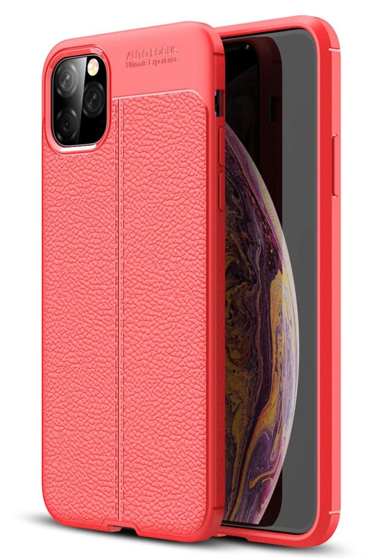 NewFace iPhone 11 Pro Max Kılıf Auto Focus Kapak - Kırmızı BSTMY
