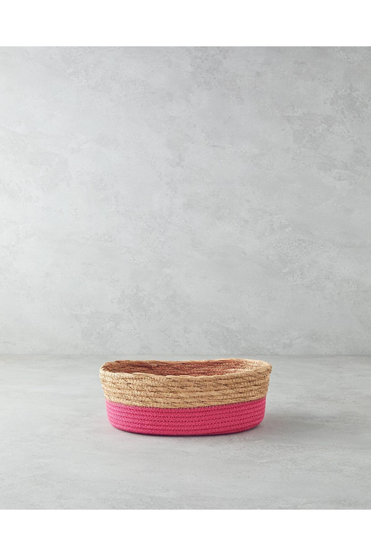 LUXE Home Colorful Lines Kağıt İp Sepet Pembe LXSHP 1055529