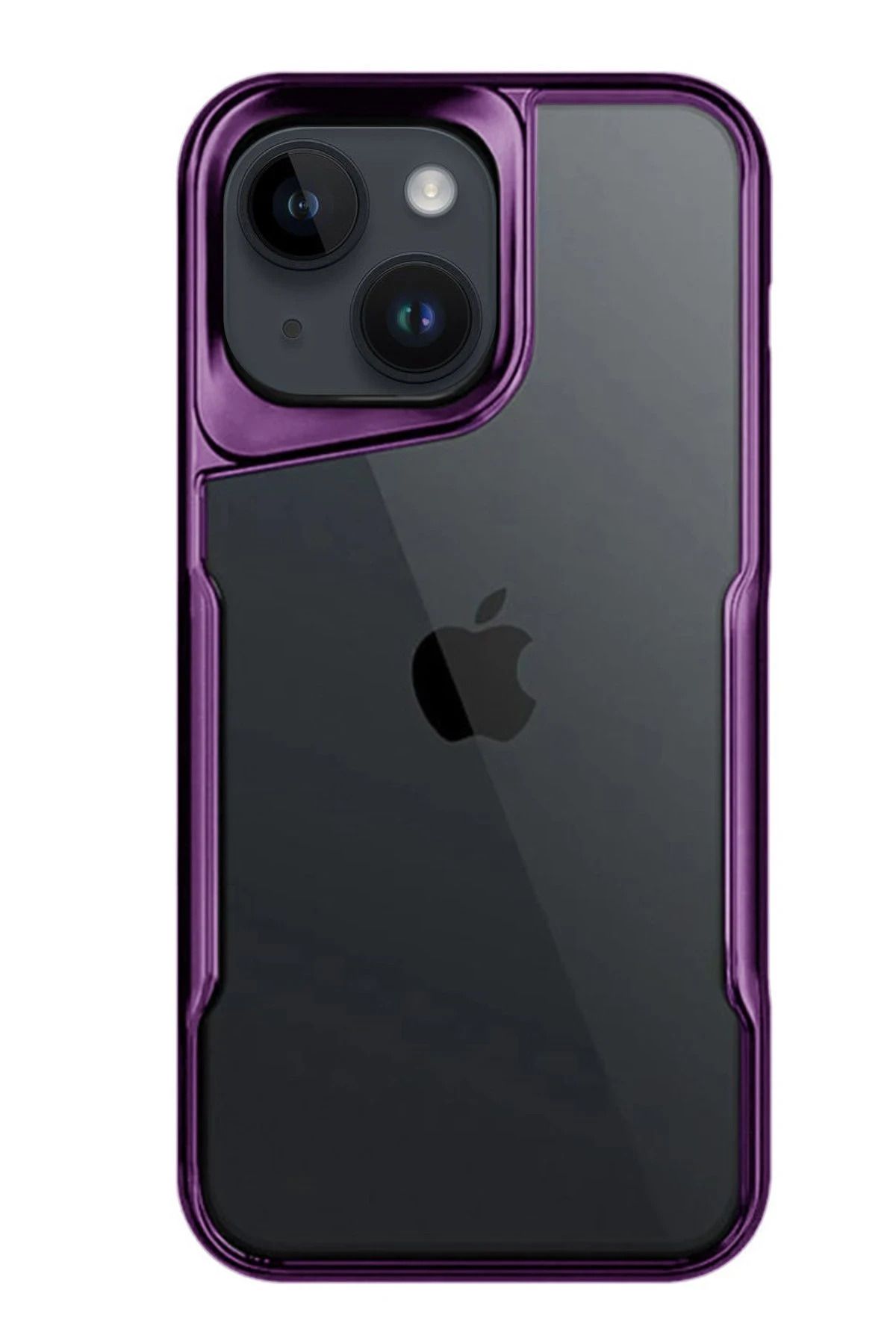 NewFace iPhone 15 Kılıf Boyi Silikon Kapak - Derin Mor YNSMR