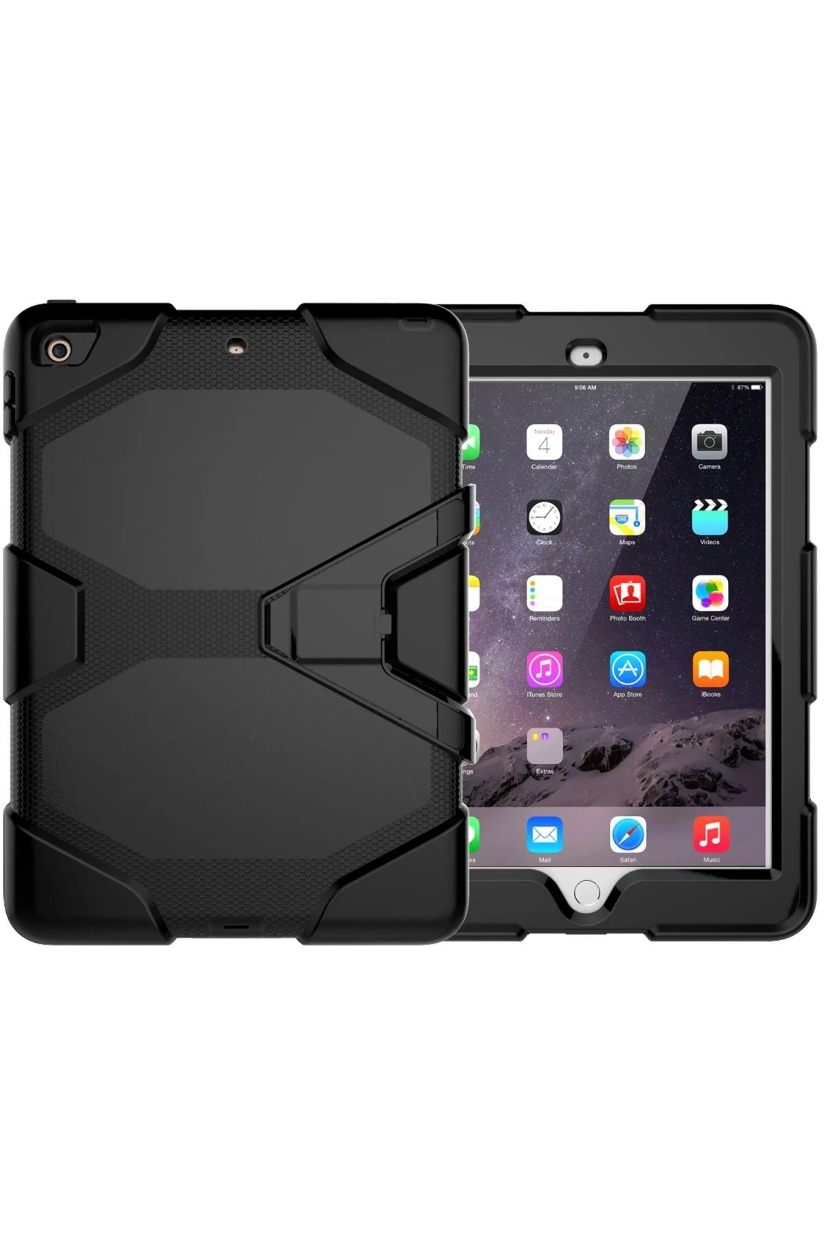 NewFace iPad 5 Air 9.7 Kılıf Griffin Tablet Kapak - Siyah FERRG
