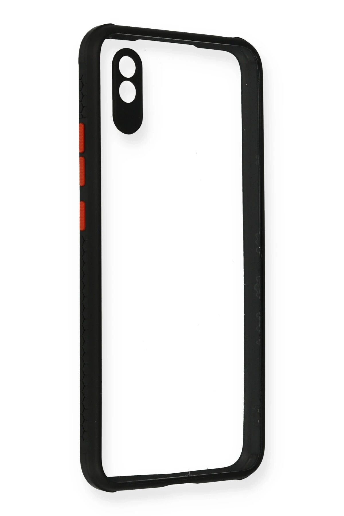 NewFace Xiaomi Redmi 9A Kılıf Miami Şeffaf Silikon - Siyah INSLM