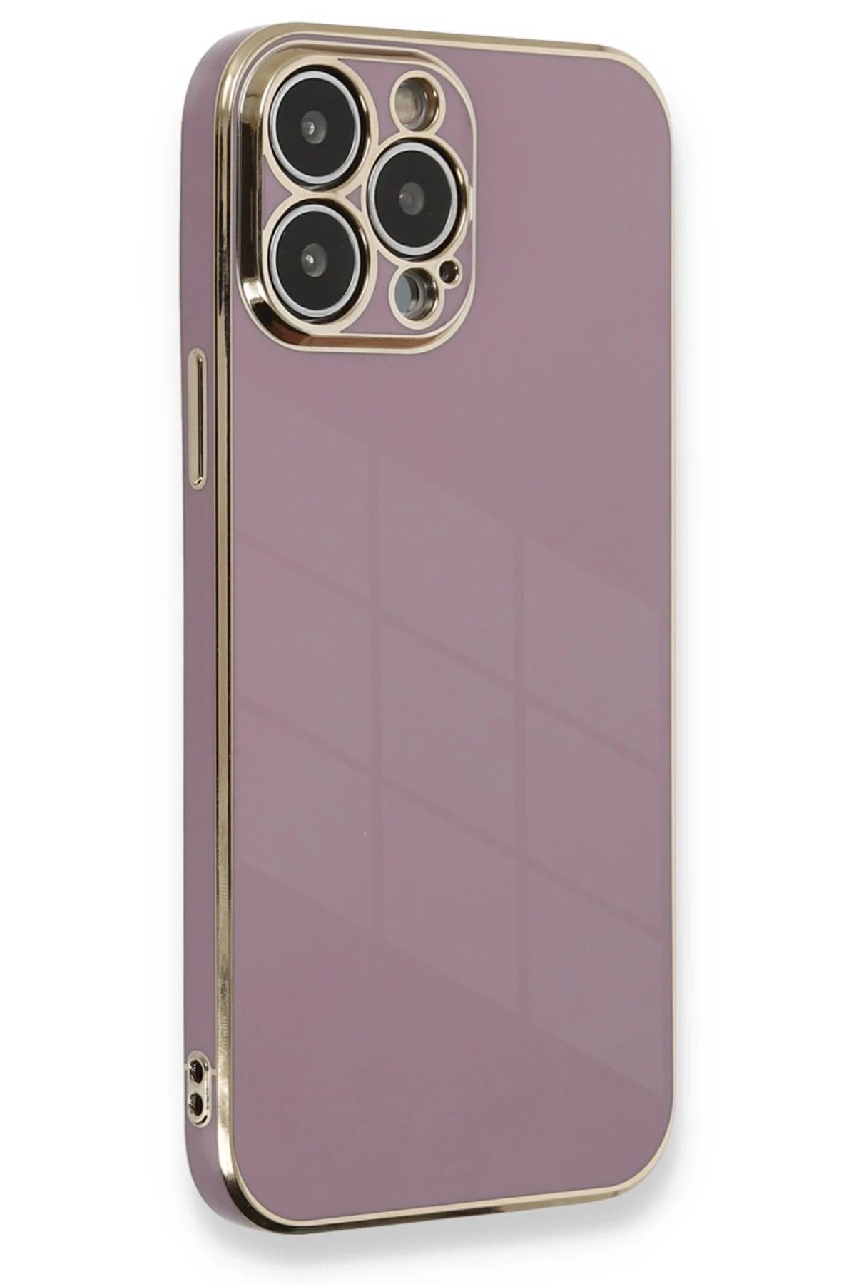 NewFace iPhone 13 Pro Max Kılıf Volet Silikon - Mor LZWDR