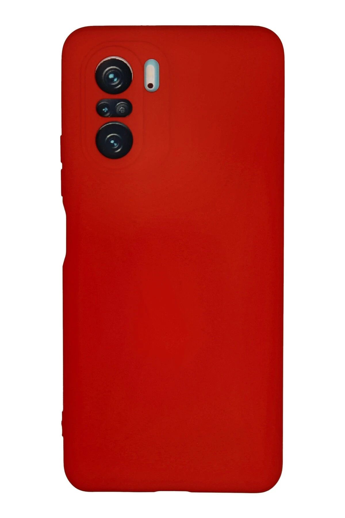 NewFace Xiaomi Poco F3 Uyumlu Kılıf Nano içi Kadife Silikon - Kırmızı BSTMY
