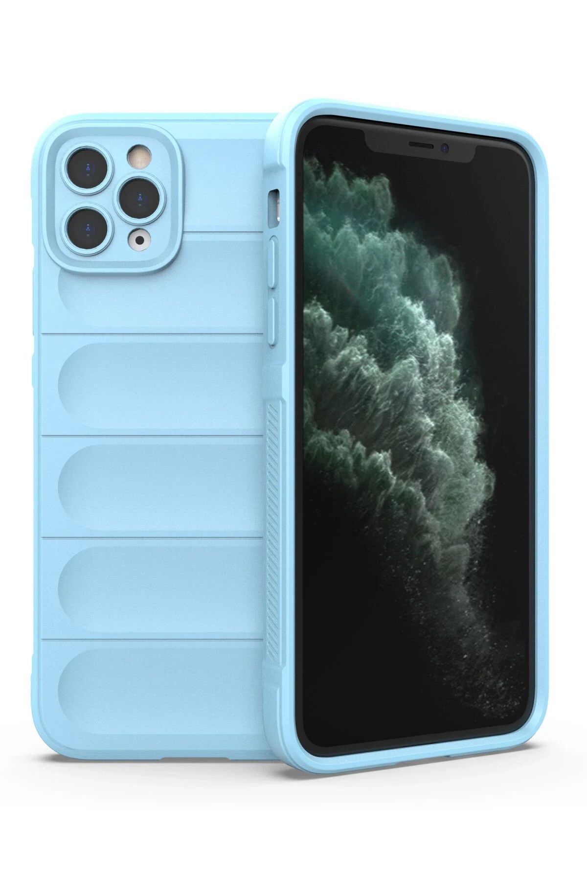 NewFace iPhone 11 Pro Kılıf Optimum Silikon - Sky Blue YNSMR