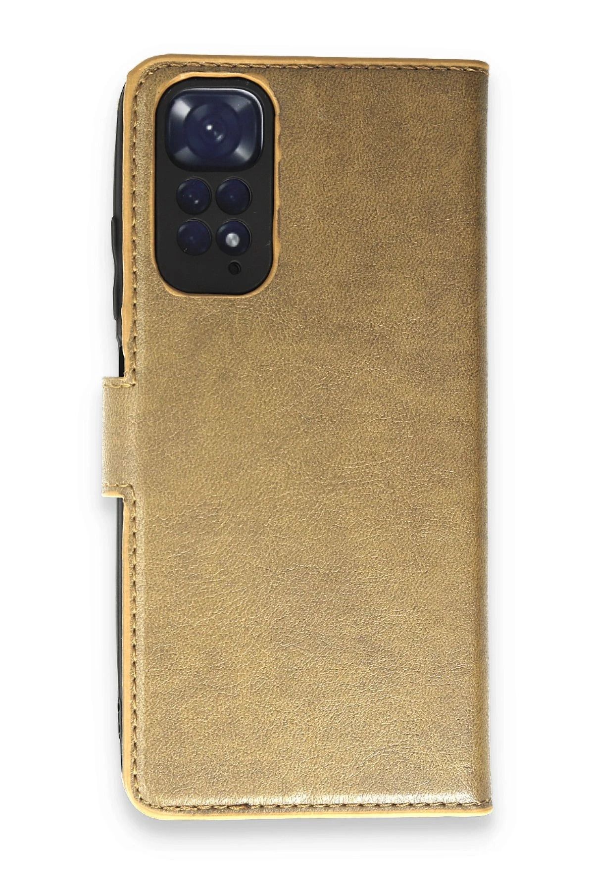 NewFace Xiaomi Redmi Note 11 Pro Kılıf Trend S Plus Kapaklı Kılıf - Gold FERRG