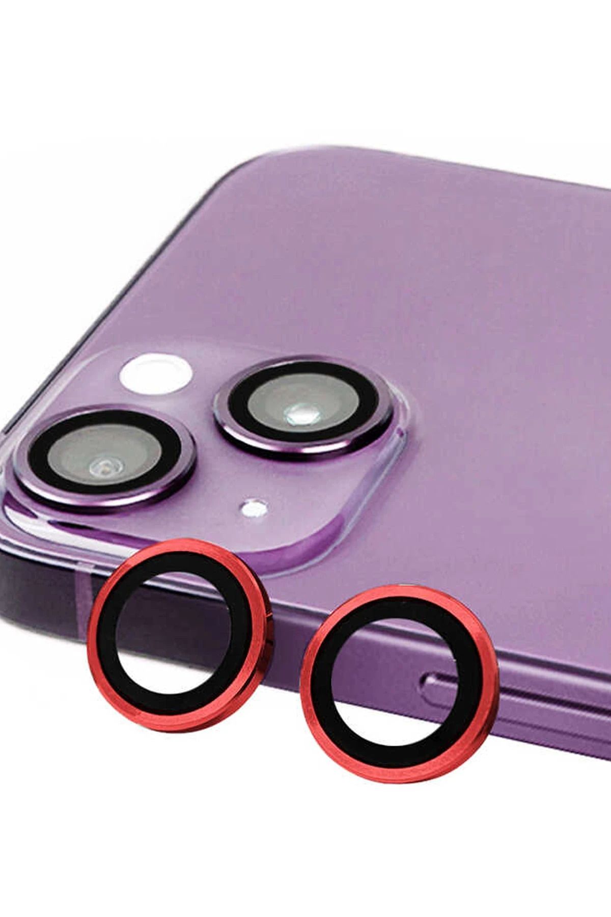 NewFace iPhone 13 Mini Raze Metal Kamera Lens - Kırmızı DRSTR