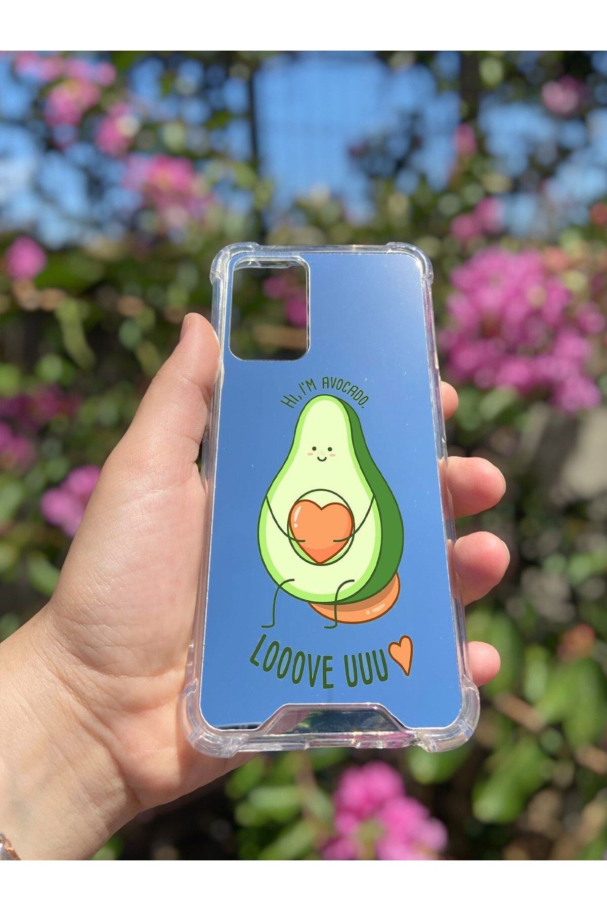 blueb Oppo A55 4G Uyumlu Aynalı Love You Desenli Darbe Kamera Korumalı Silikon Telefon Kılıfı