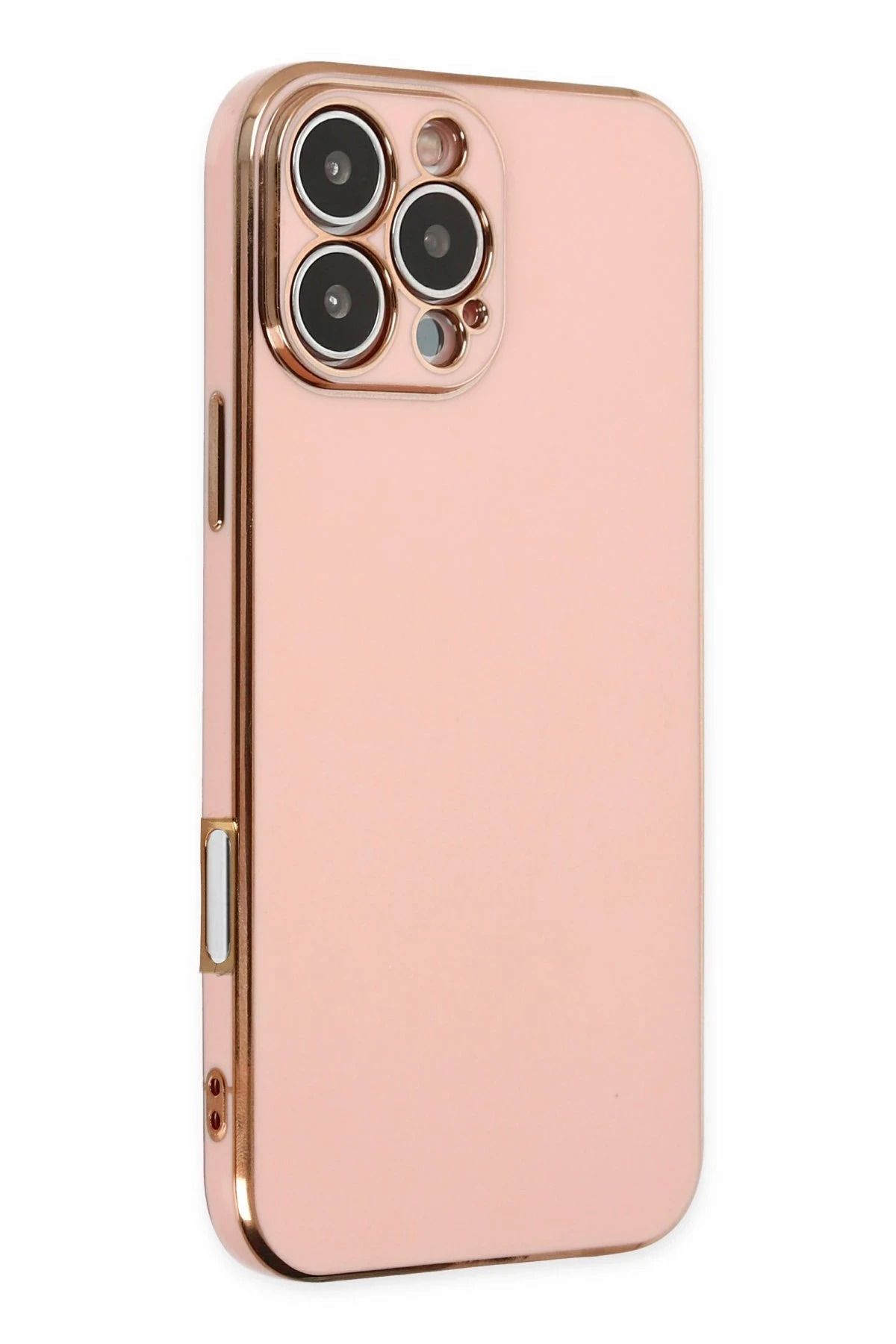 NewFace iPhone 16 Pro Max Kılıf Volet Silikon - Pembe YNSMR