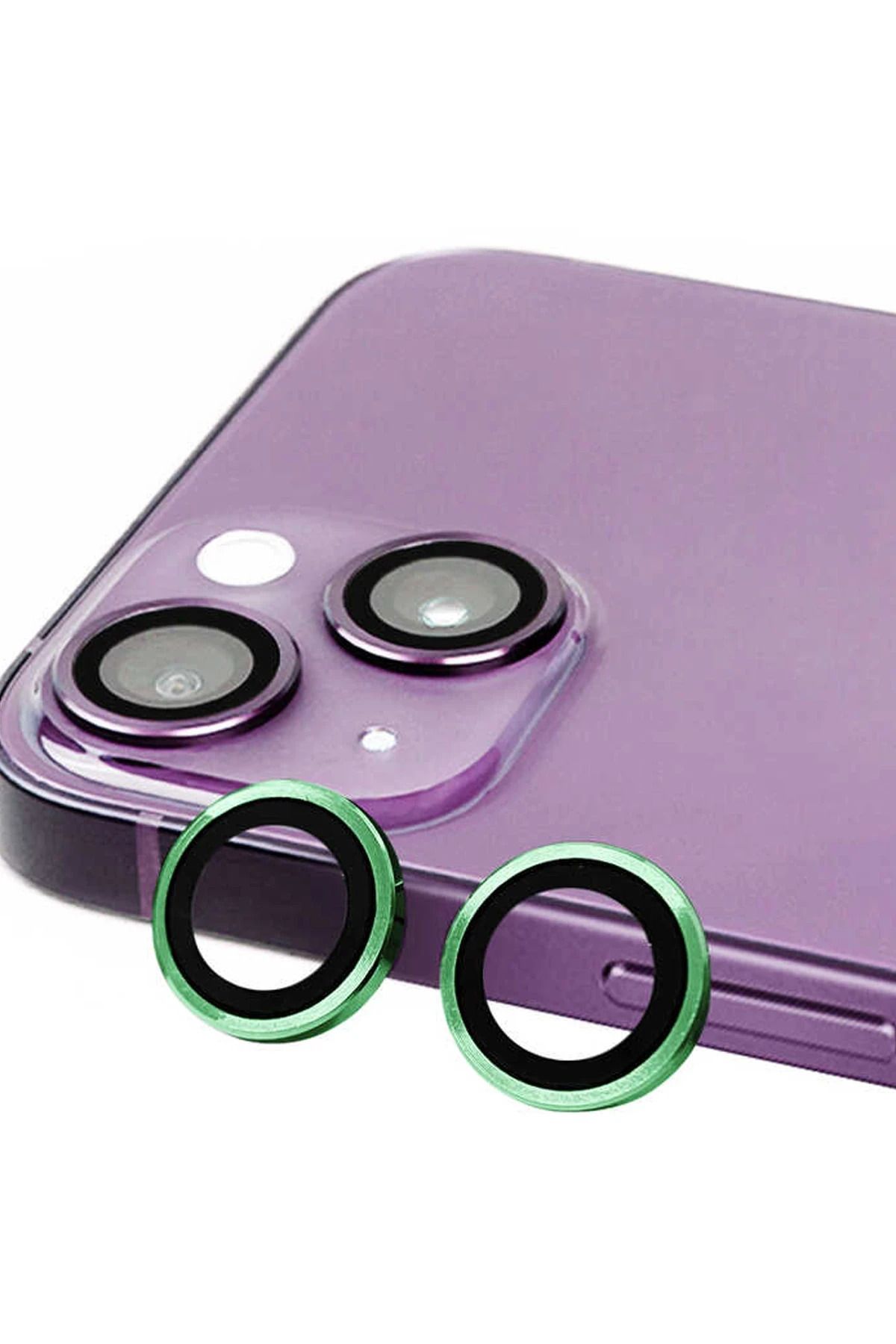 NewFace iPhone 15 Plus Raze Metal Kamera Lens - Yeşil YNSMR